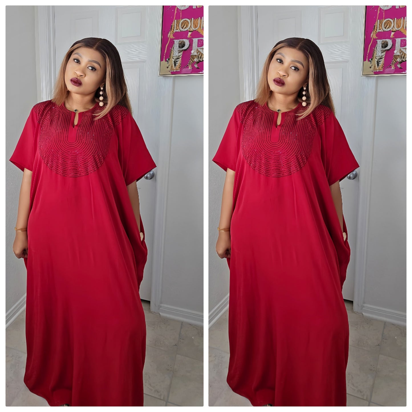 CHIC BOUBOU SPARKLY KAFTAN WITH HIDDEN SIDES POCKETS 4 ( BESTSELLER)