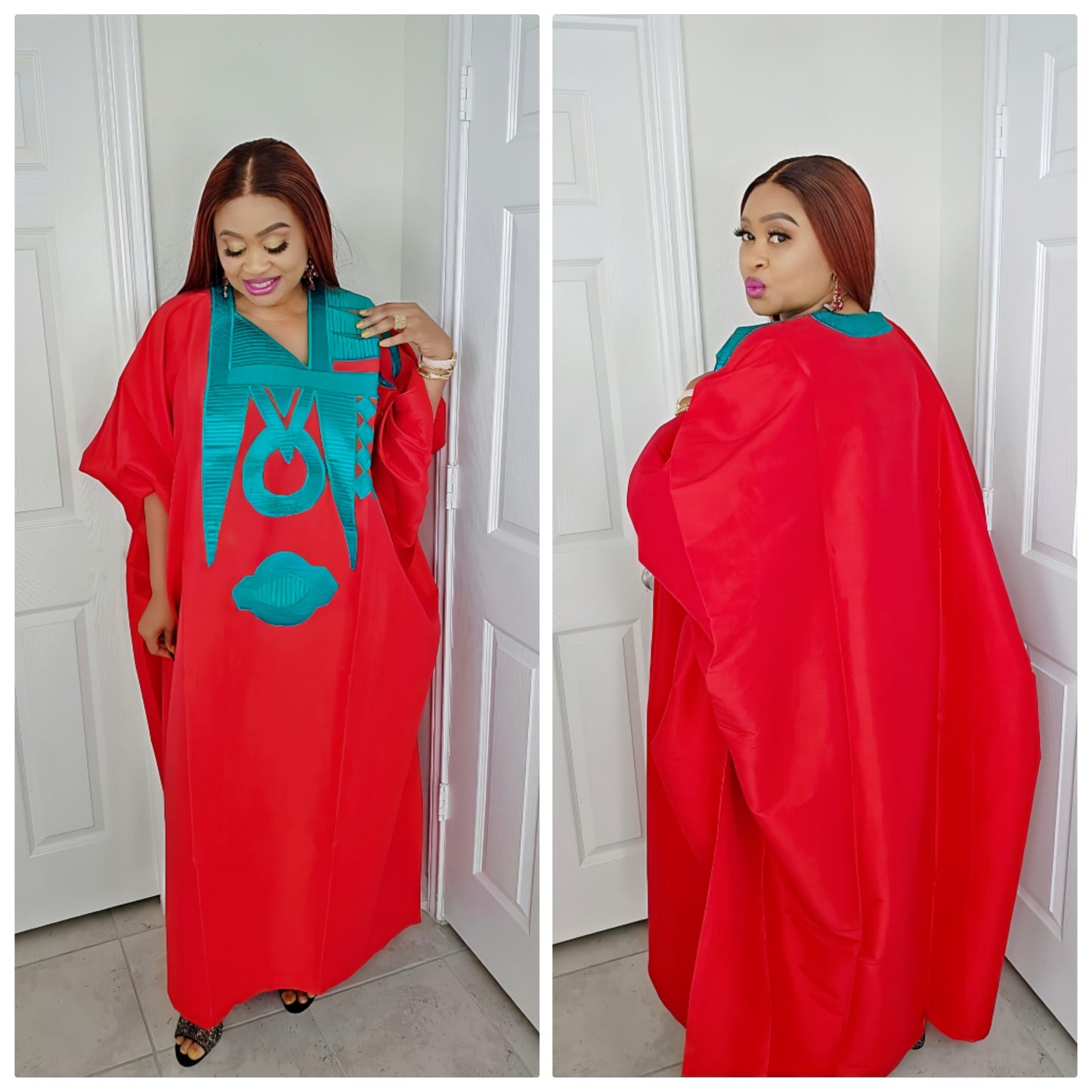 Omalicha – Rich Aunty Embroidered Bubu Dress Agbada Kaftan
