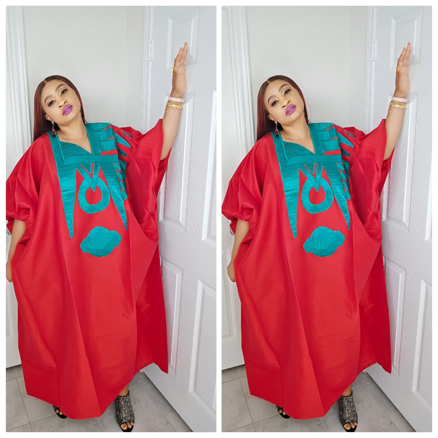 Omalicha – Rich Aunty Embroidered Bubu Dress Agbada Kaftan