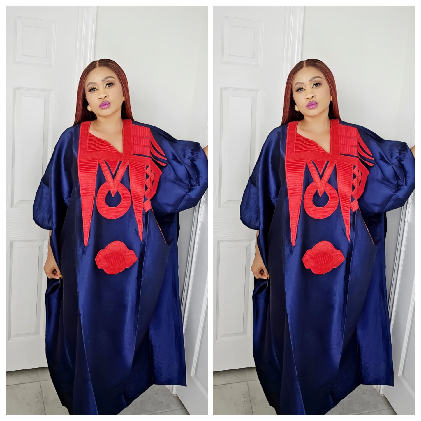 Omalicha – Rich Aunty Embroidered Bubu Dress Agbada Kaftan