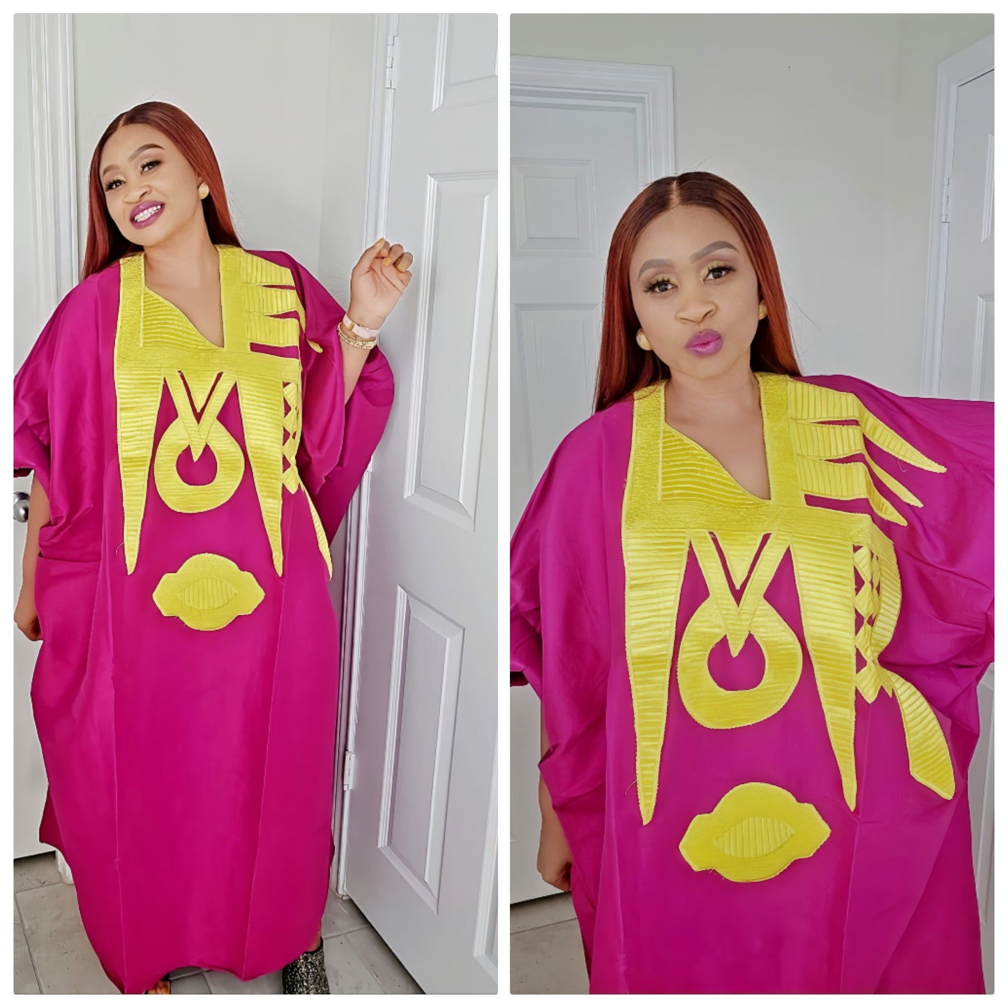 Omalicha – Rich Aunty Embroidered Bubu Dress Agbada Kaftan