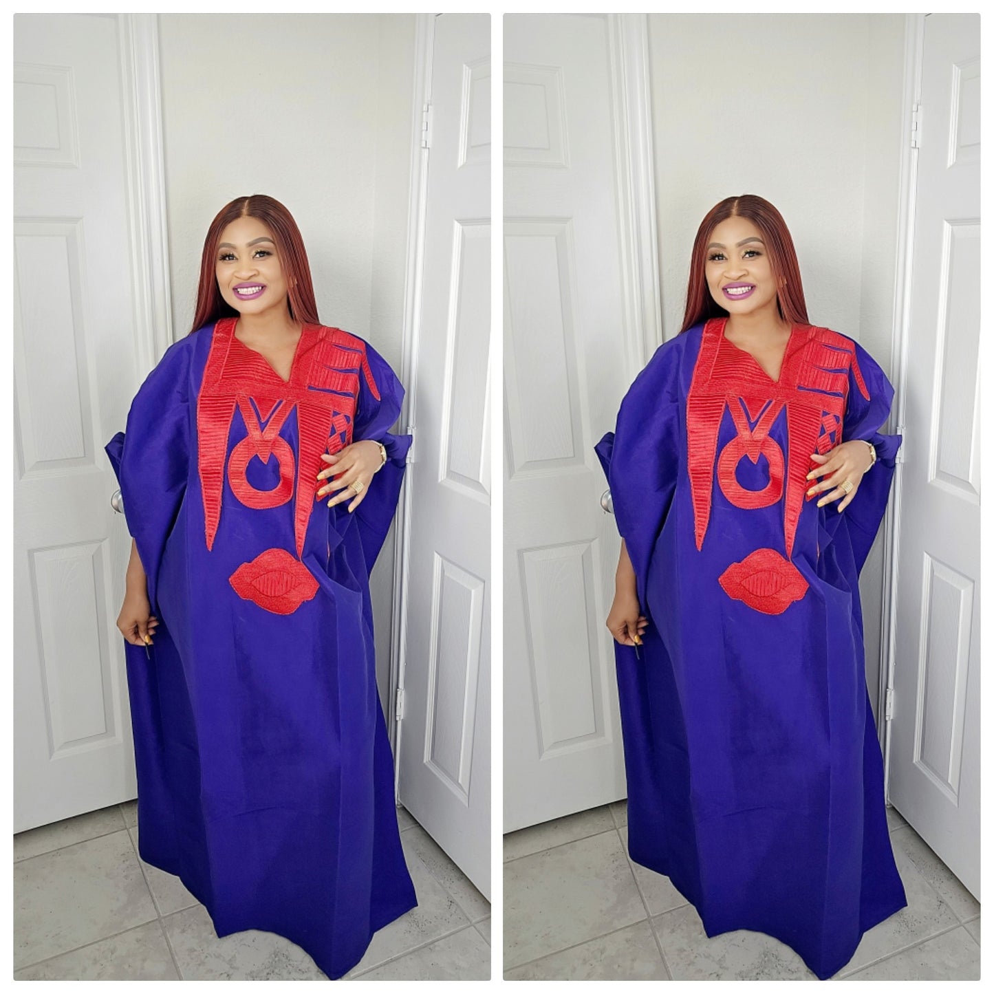 Omalicha – Rich Aunty Embroidered Bubu Dress Agbada Kaftan