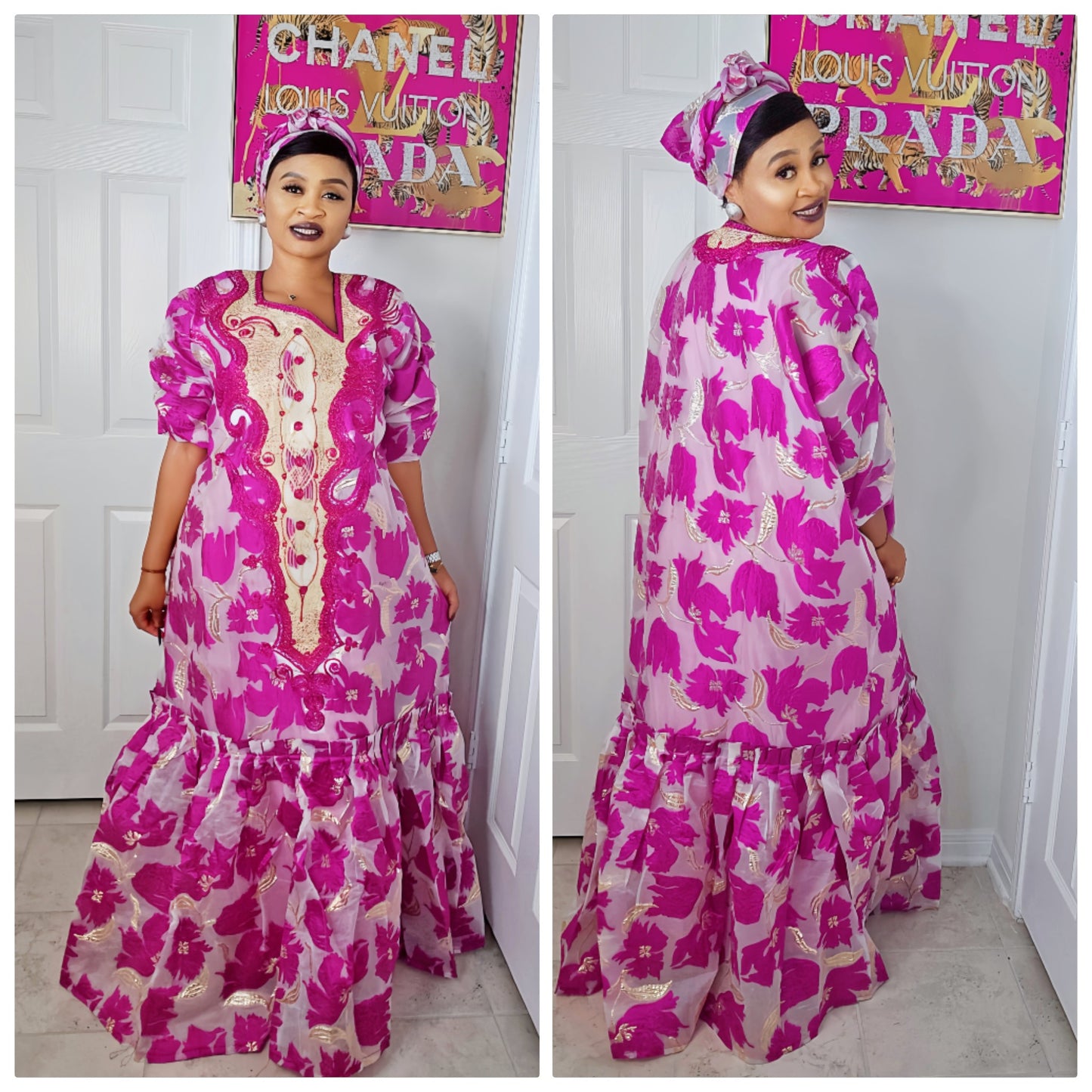 Golden Luxe Brocade Bubu