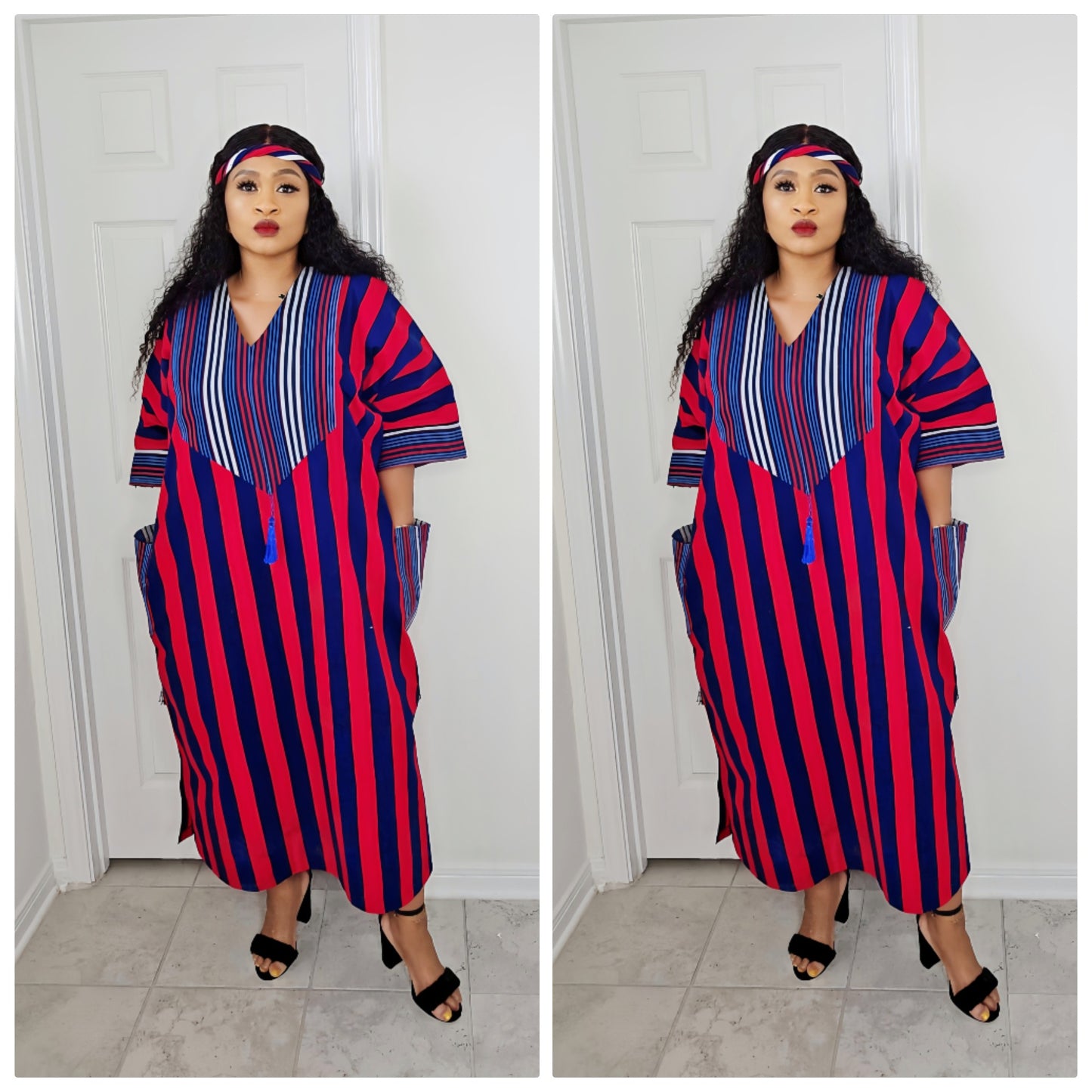 Tiwalola – Rich Aunty Bubu Midi length with Matching Scarf