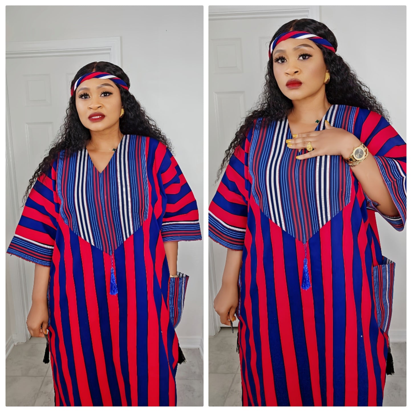 Tiwalola – Rich Aunty Bubu Midi length with Matching Scarf