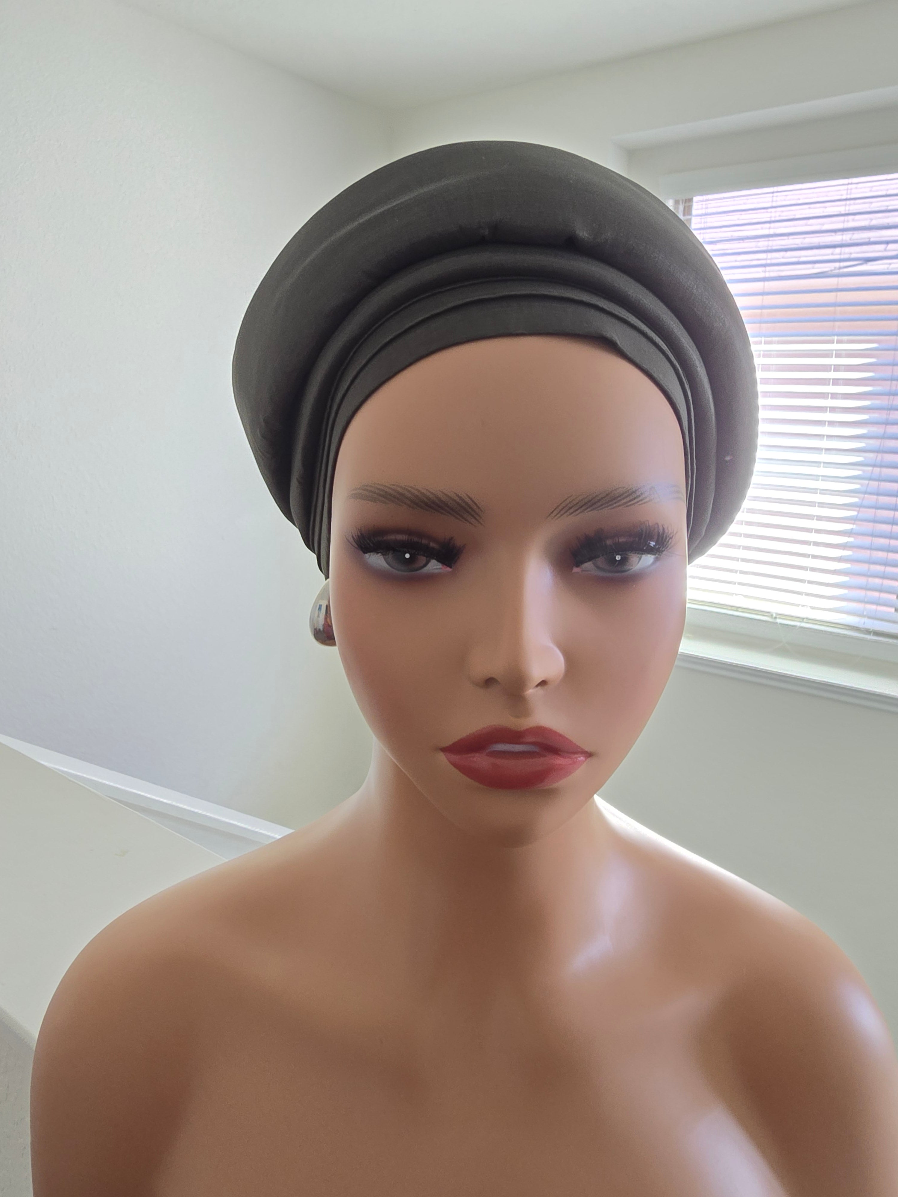 Rich Aunty Taffetta Gele Cap Turban