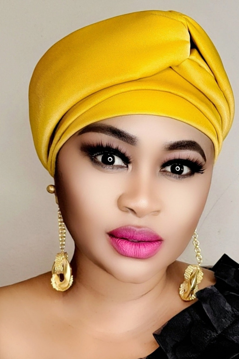 READY TO WEAR TAFETTA TURBAN GELE CAP WITH KNOT UP-DO- 6