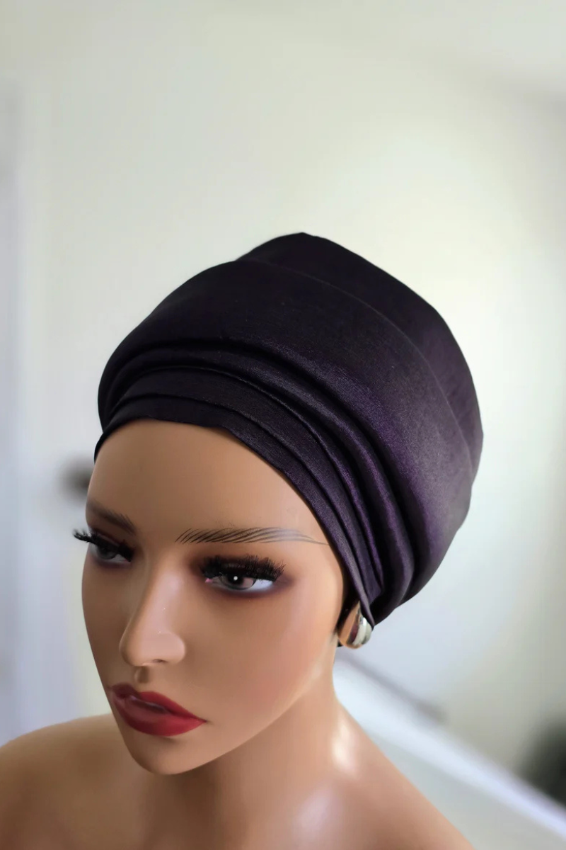 Rich Aunty Taffetta Gele Cap Turban