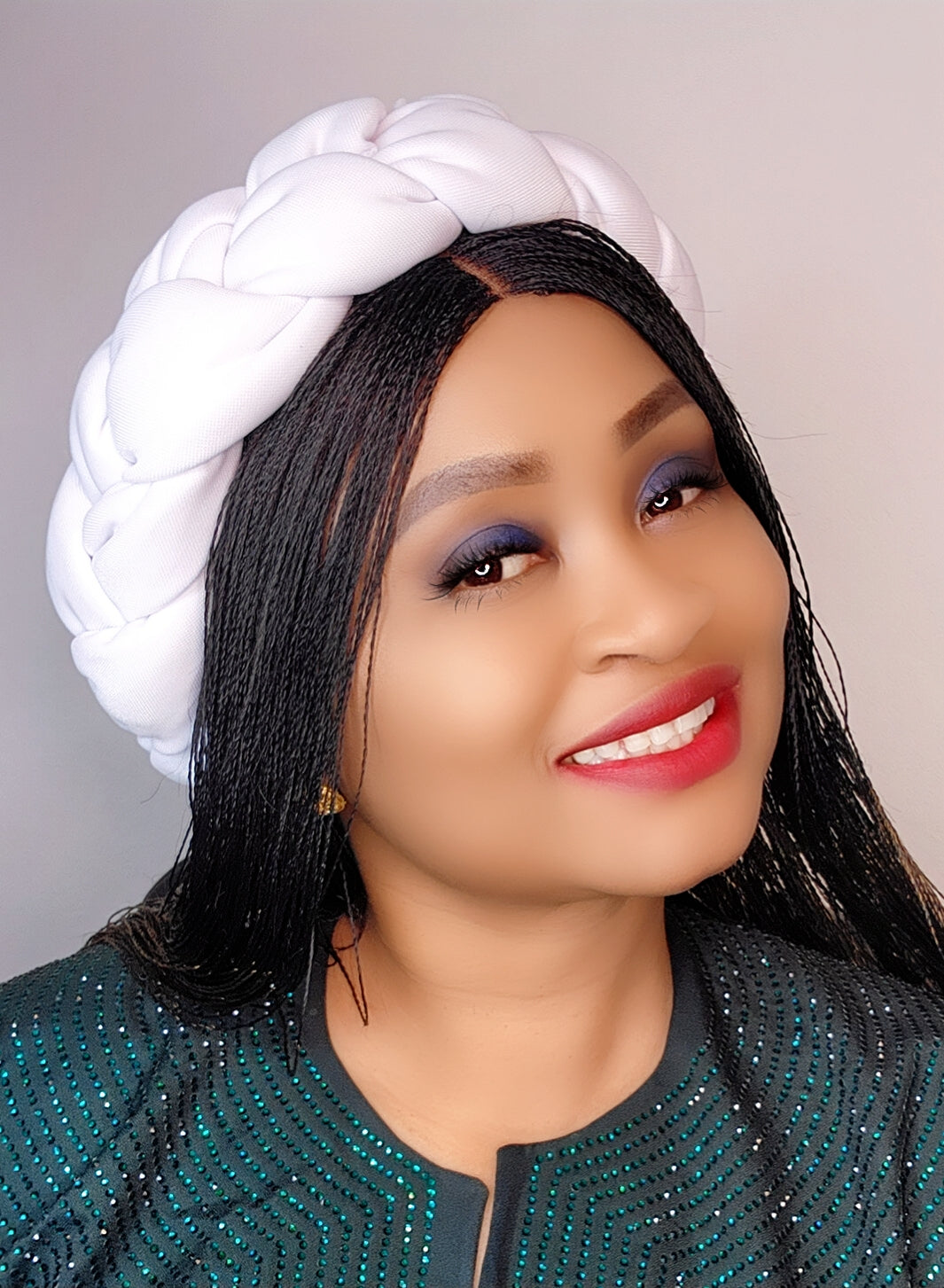 Gmade Braided Turban Twist Headband - White