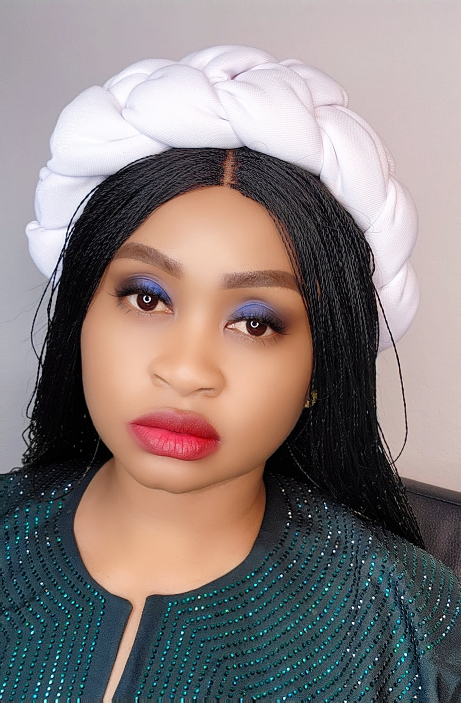 Gmade Braided Turban Twist Headband - White
