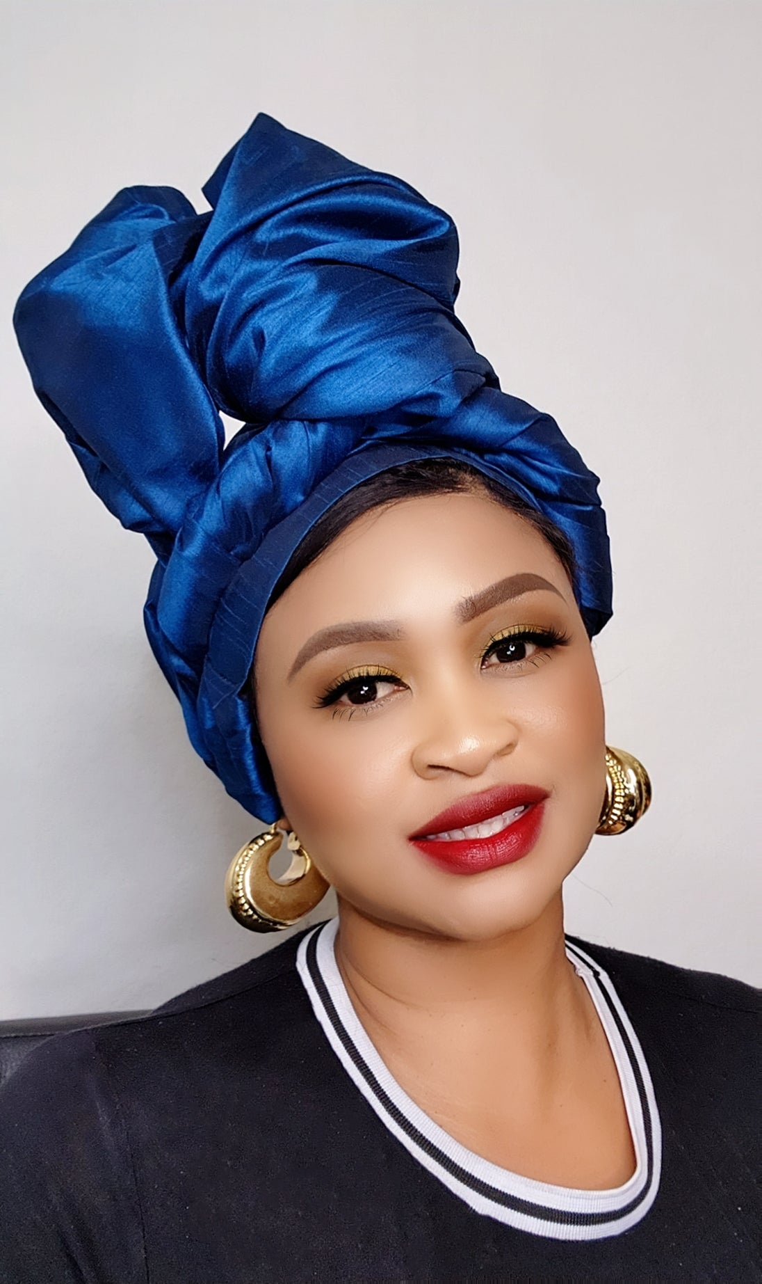 GMADE TWISTED WIRE READY TO WEAR TURBAN CAP GELE WITH UP-DO