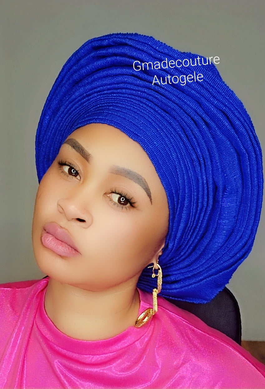 AUTOGELE HEADTIE WITH PLAIN ASO OKE GELE
