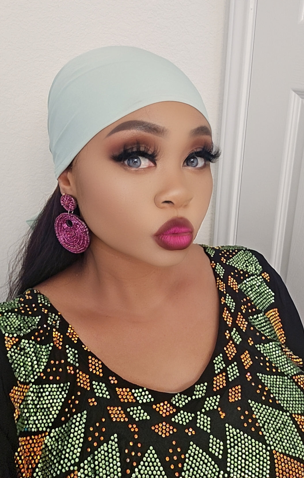 Rich Aunty Hajia Million stones kaftan with open sides