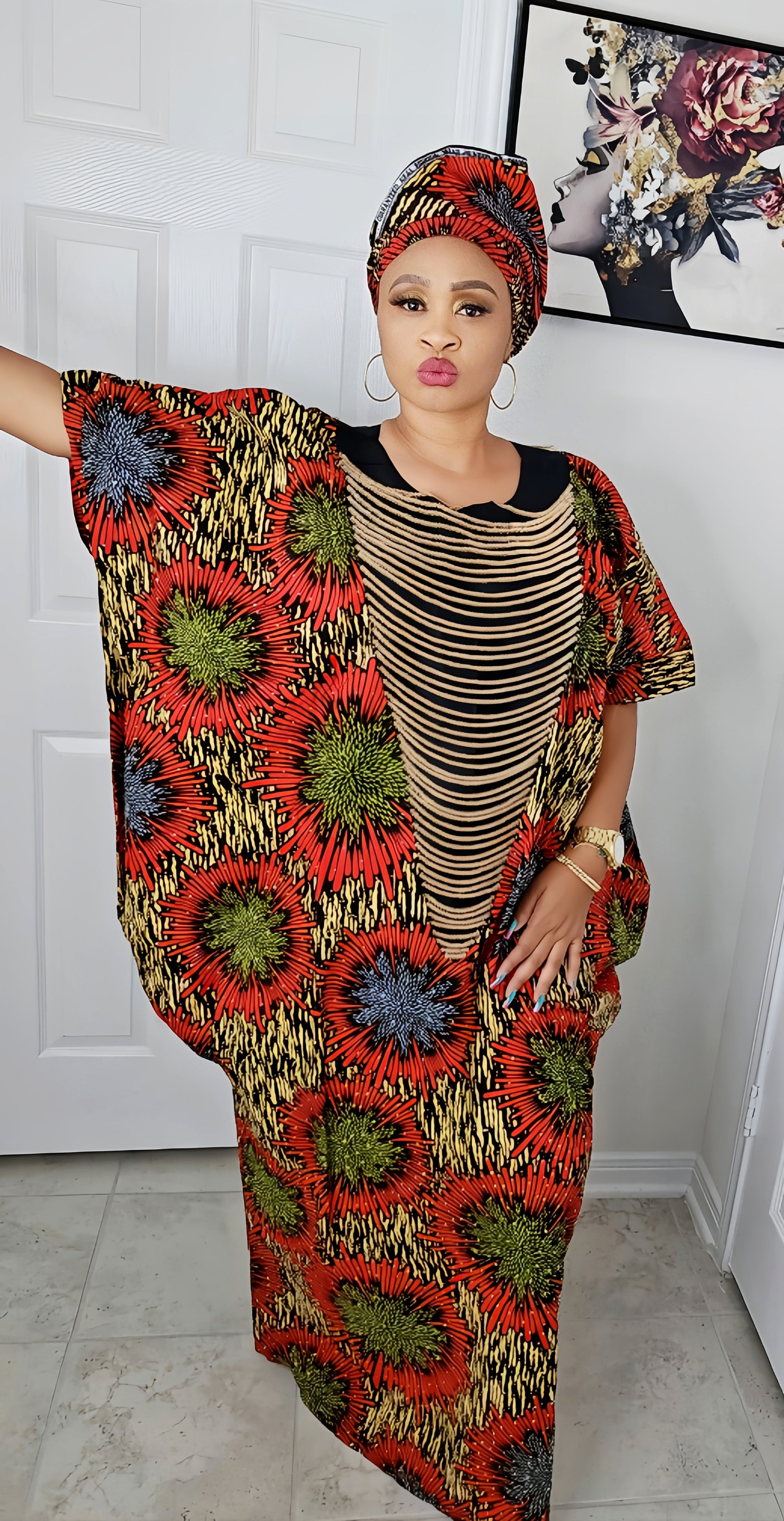 Imade Embellished Beaded Crysyal Agbada Bubu