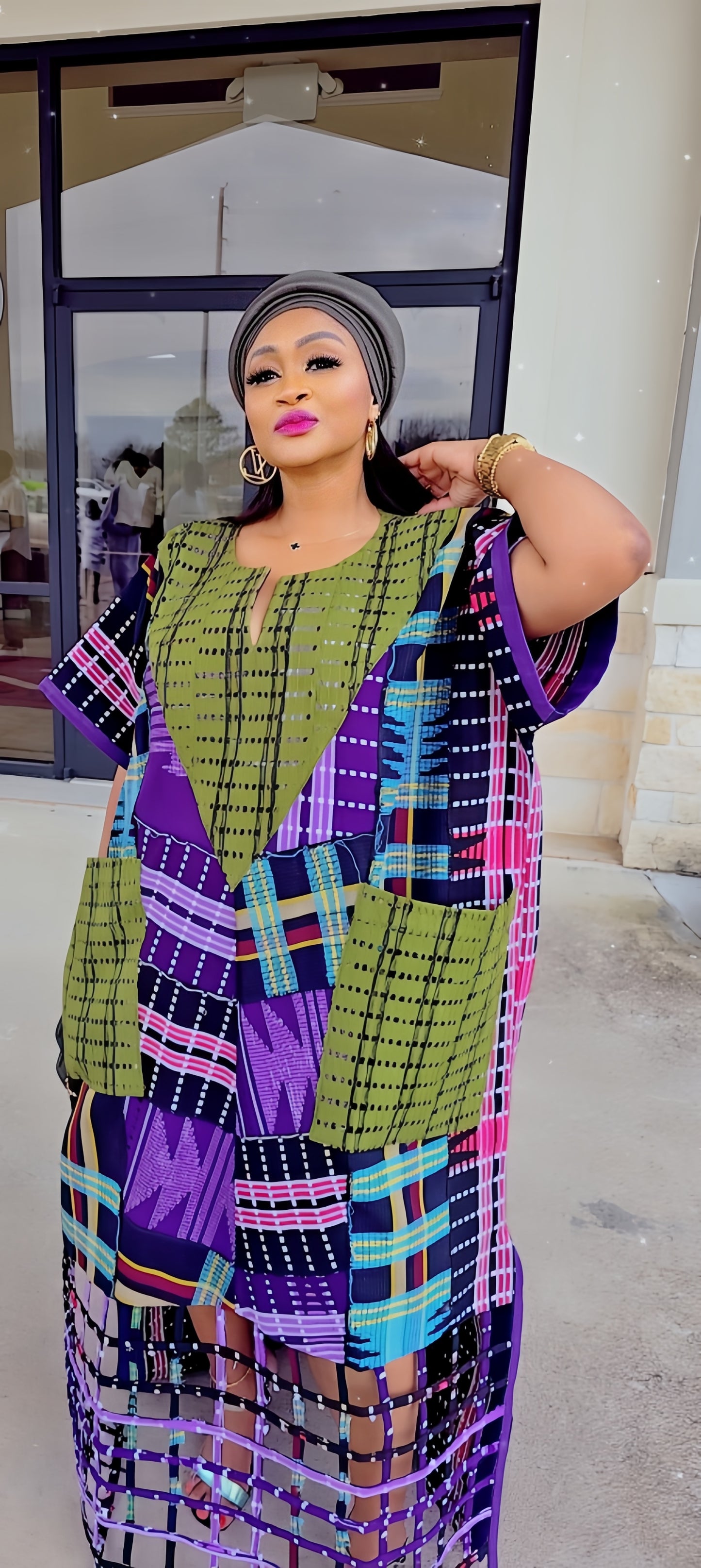 Rich Aunty Bubu – Aso-Oke Patched Design Edition( BESTSELLER)- PRE-ORDER ONLY