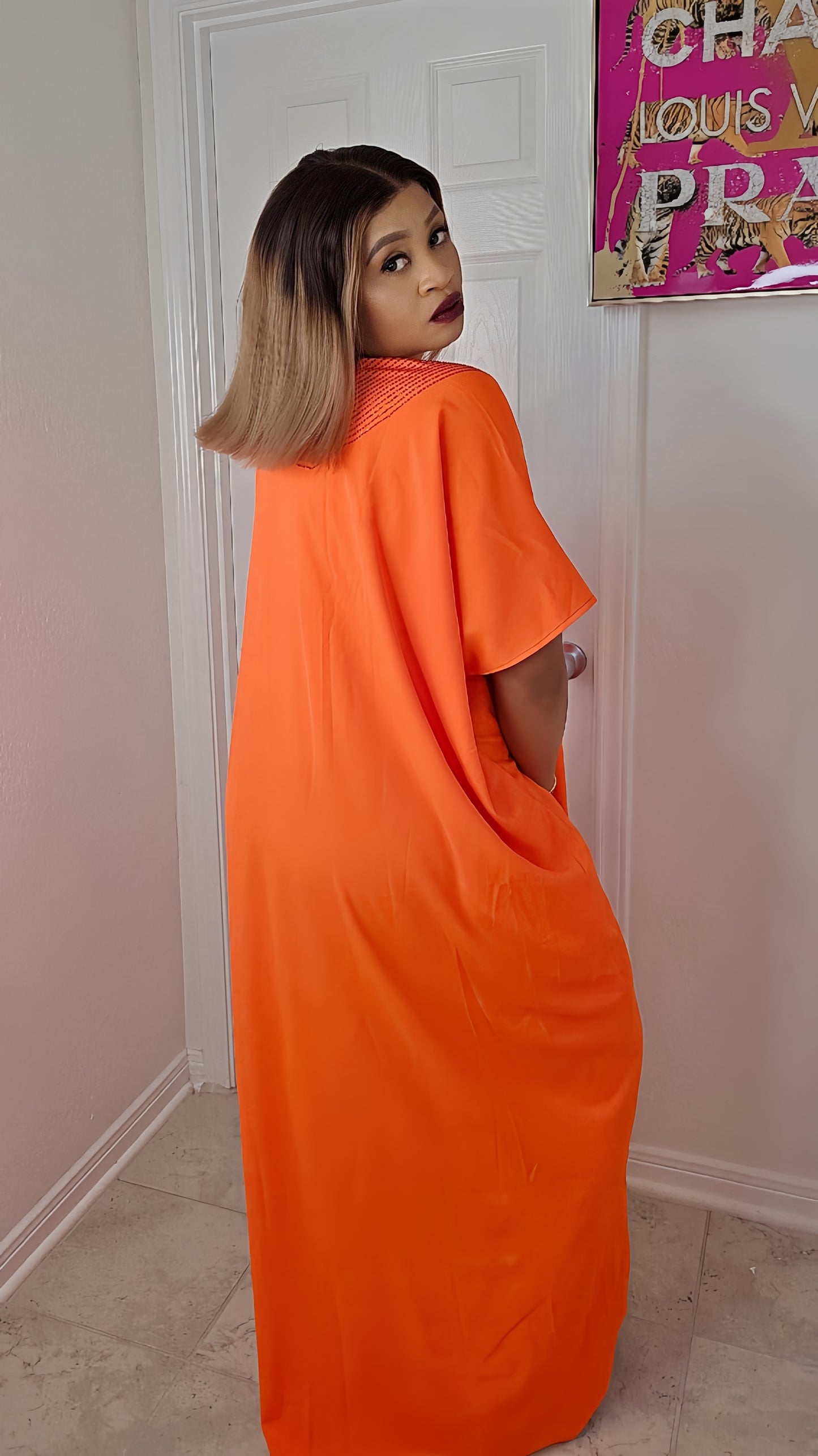 CHIC BOUBOU SPARKLY KAFTAN WITH HIDDEN SIDES POCKETS 4 ( BESTSELLER)