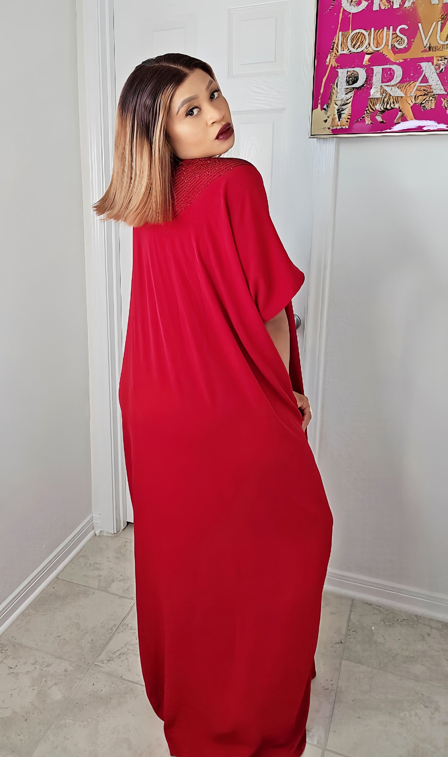 CHIC BOUBOU SPARKLY KAFTAN WITH HIDDEN SIDES POCKETS 4 ( BESTSELLER)