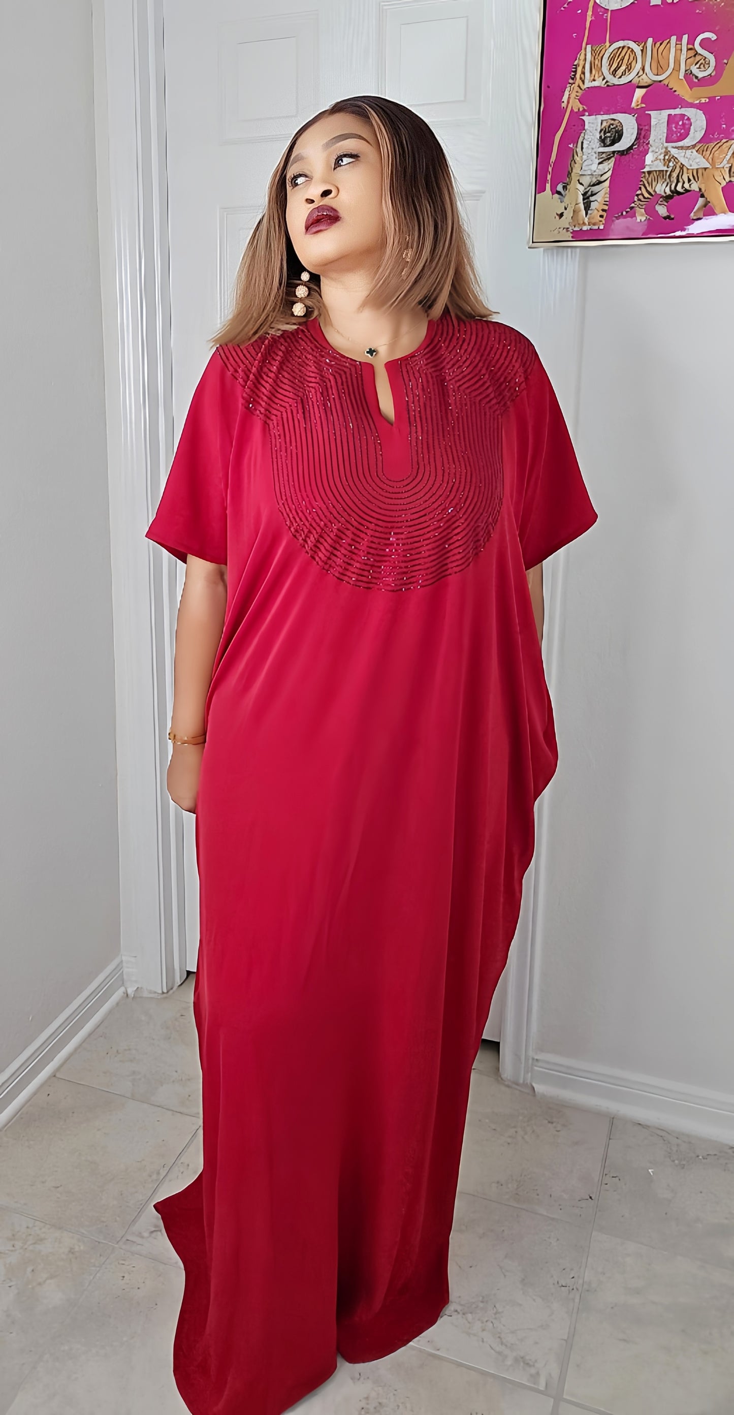 CHIC BOUBOU SPARKLY KAFTAN WITH HIDDEN SIDES POCKETS 4 ( BESTSELLER)