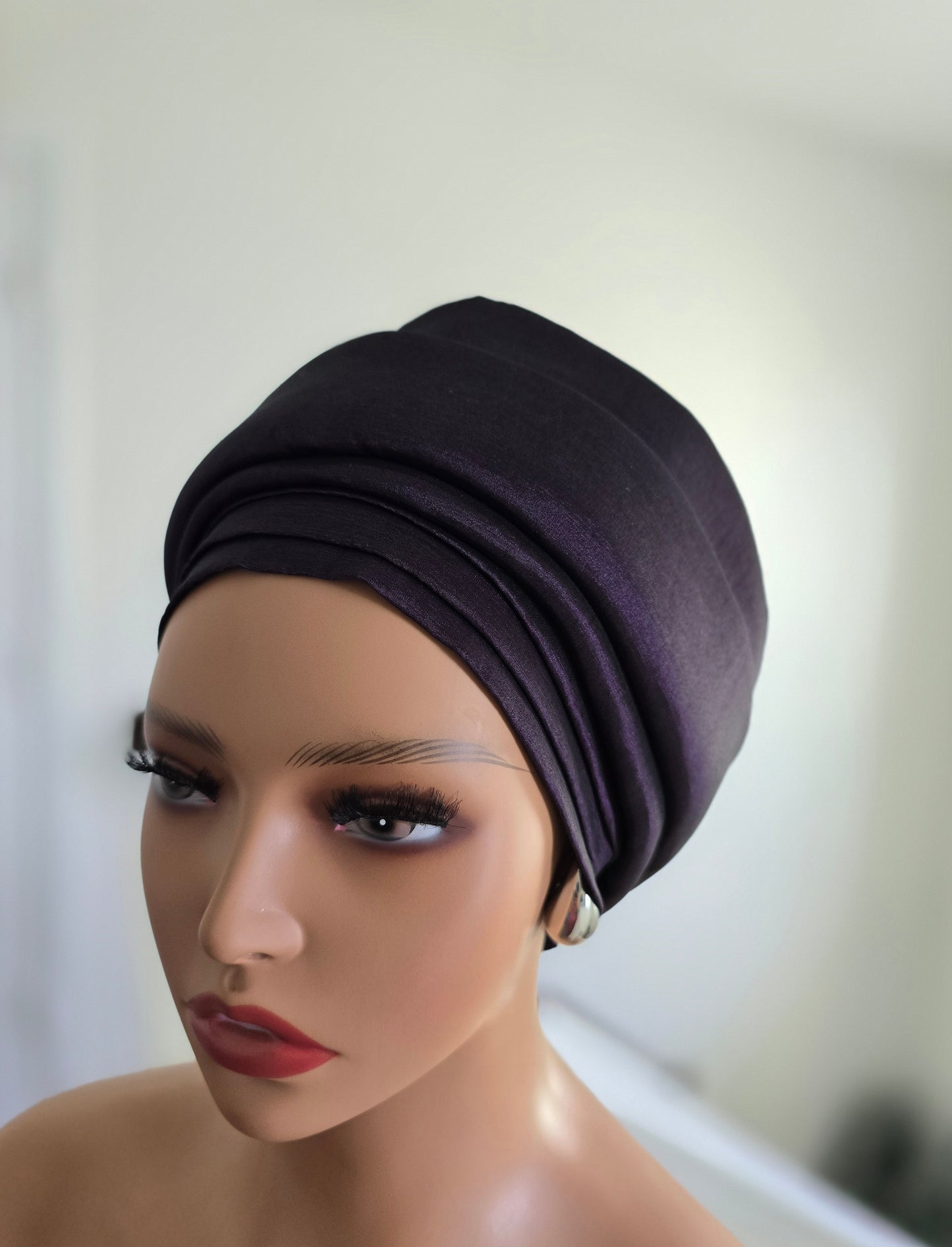 Rich Aunty Taffetta Gele Cap Turban