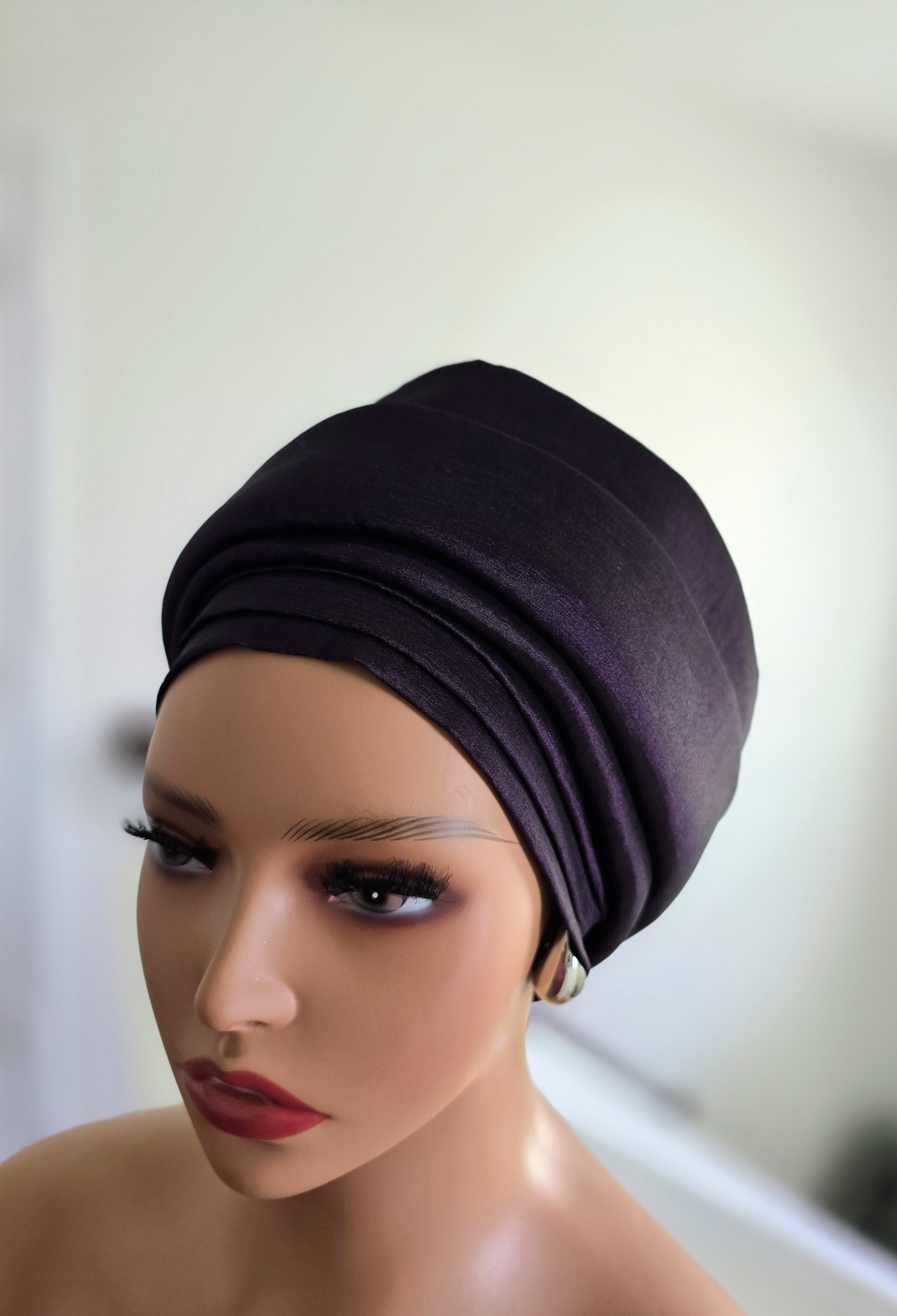 Rich Aunty Taffetta Gele Cap Turban