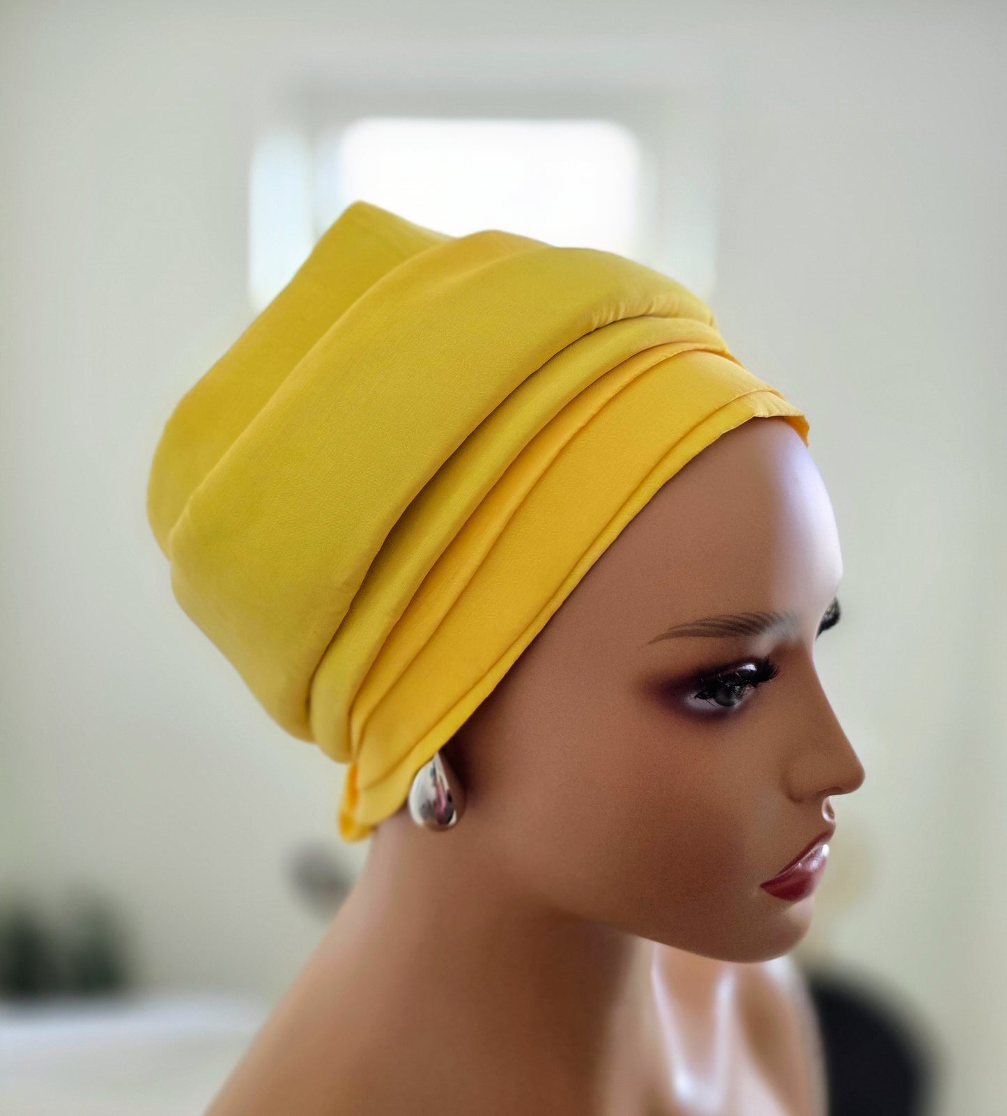 Rich Aunty Taffetta Gele Cap Turban