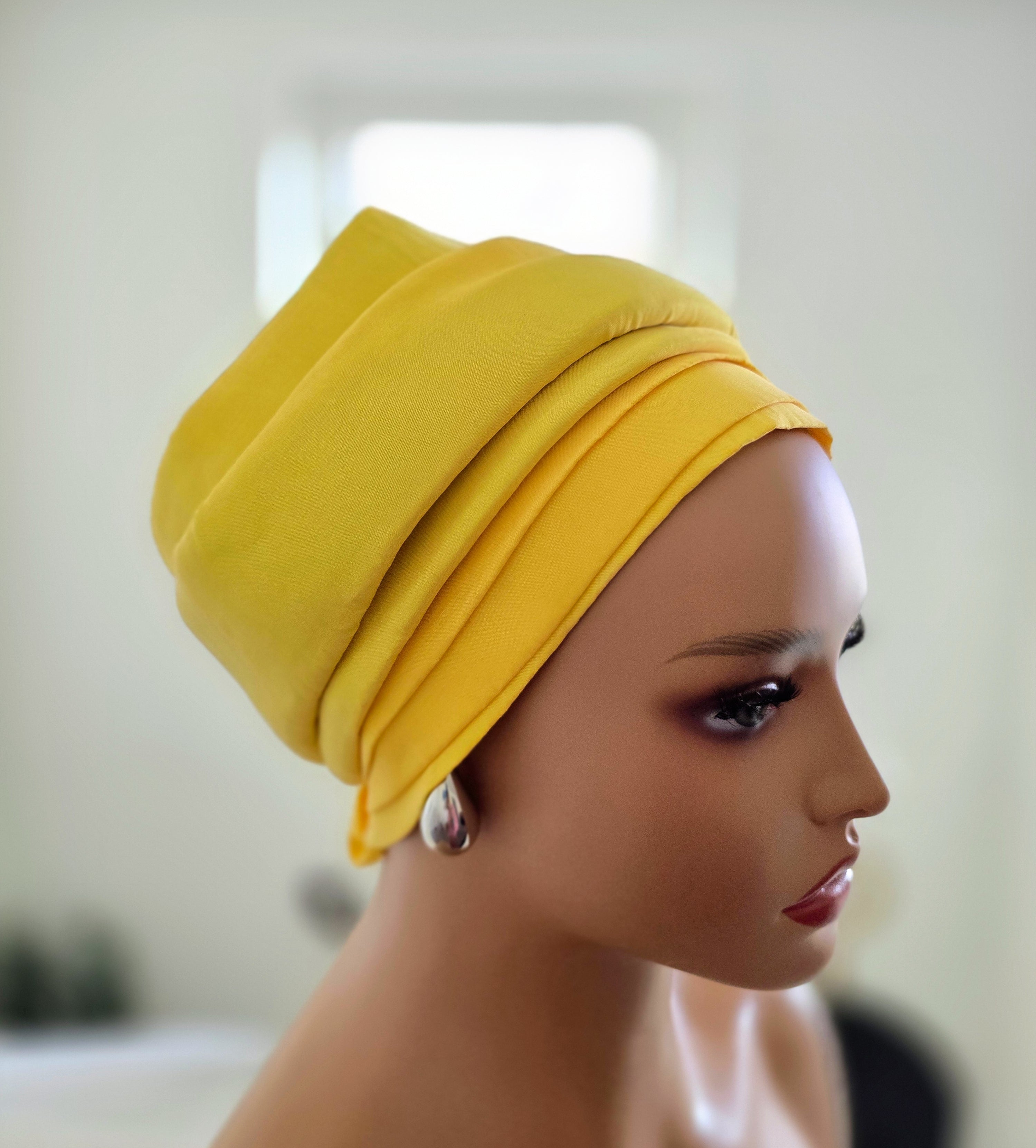 Rich Aunty Taffetta Gele Cap Turban