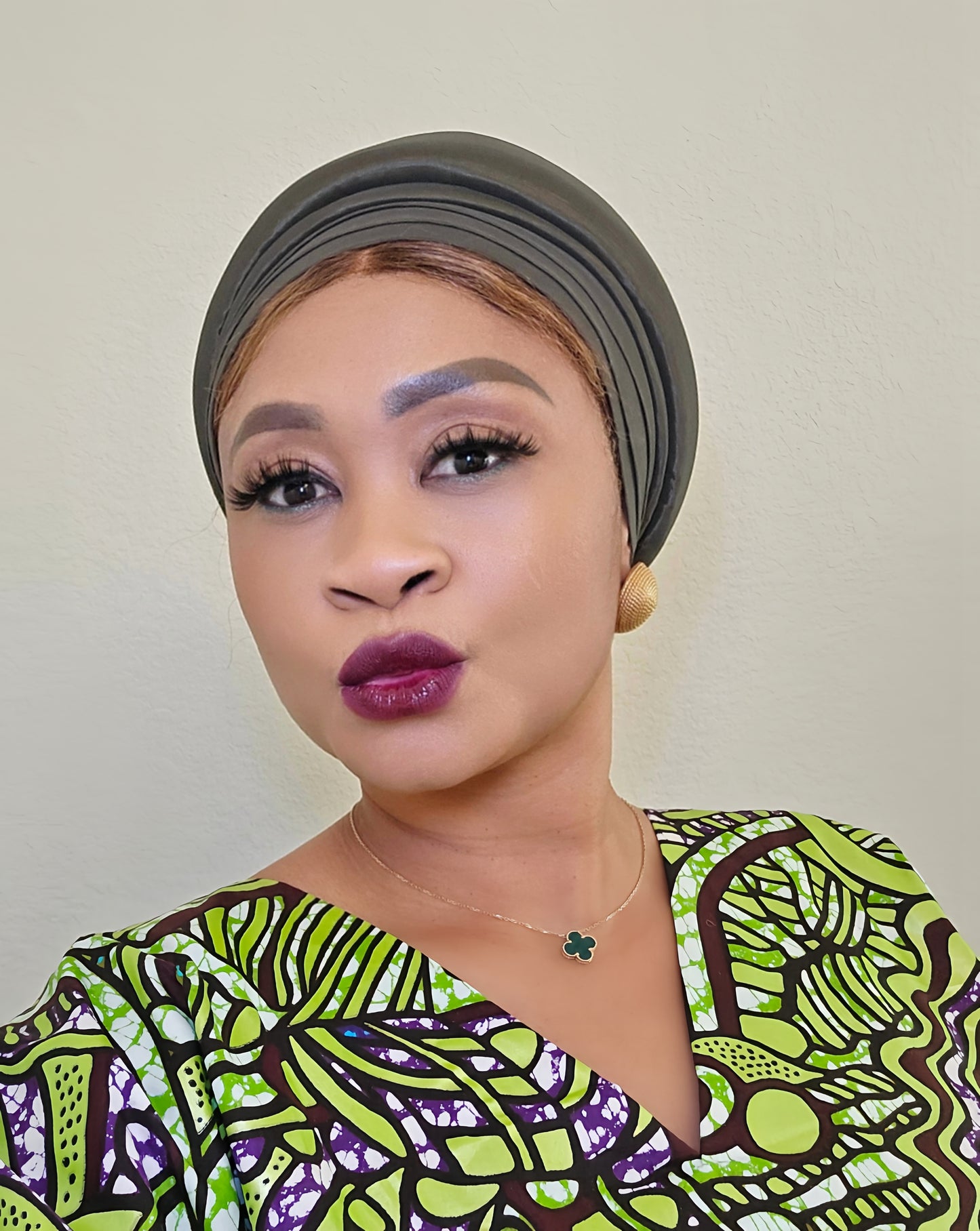 Rich Aunty Taffetta Gele Cap Turban