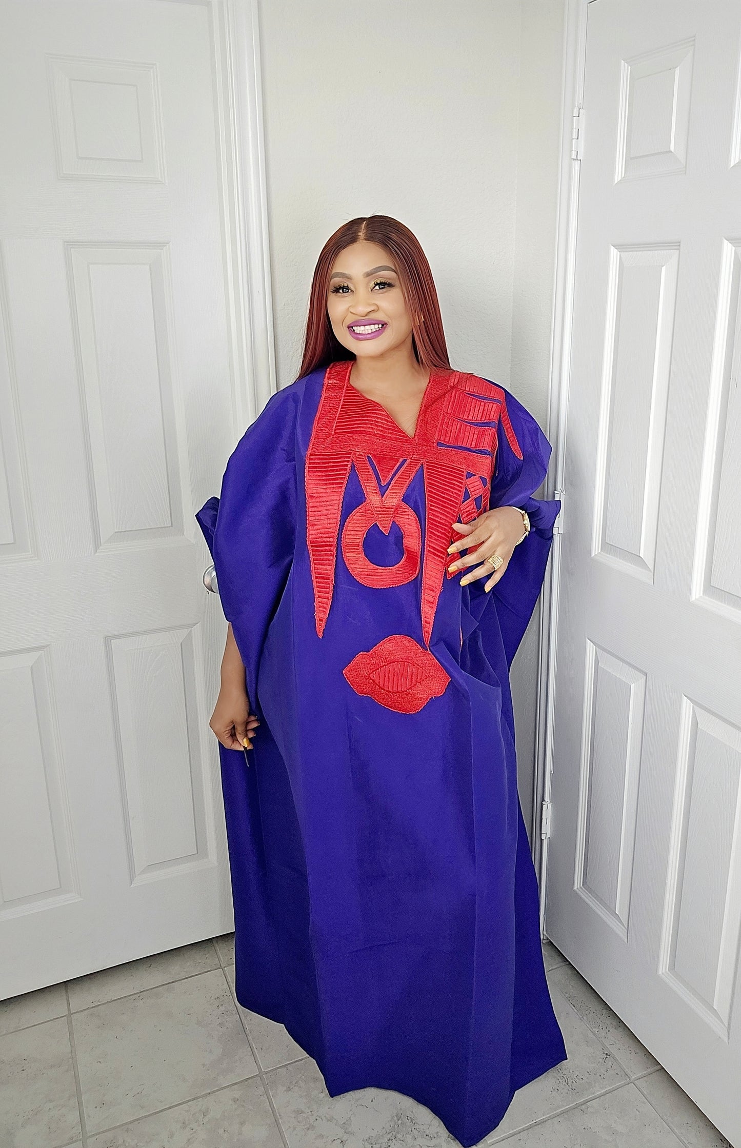 Omalicha – Rich Aunty Embroidered Bubu Dress Agbada Kaftan