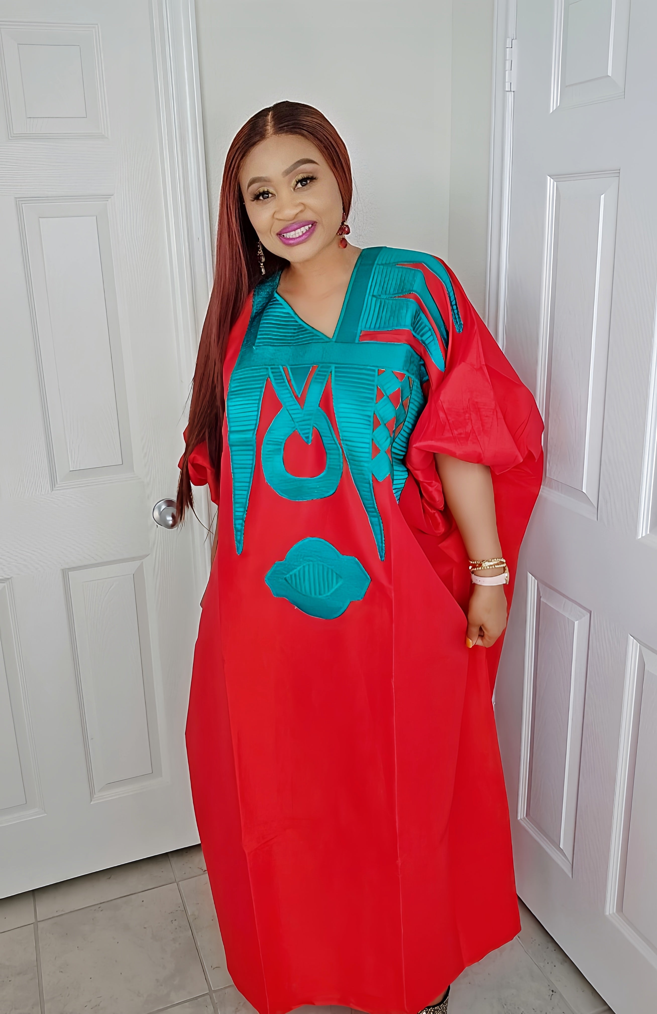 Omalicha Rich Aunty Embroidered Bubu Dress Agbada Kaftan