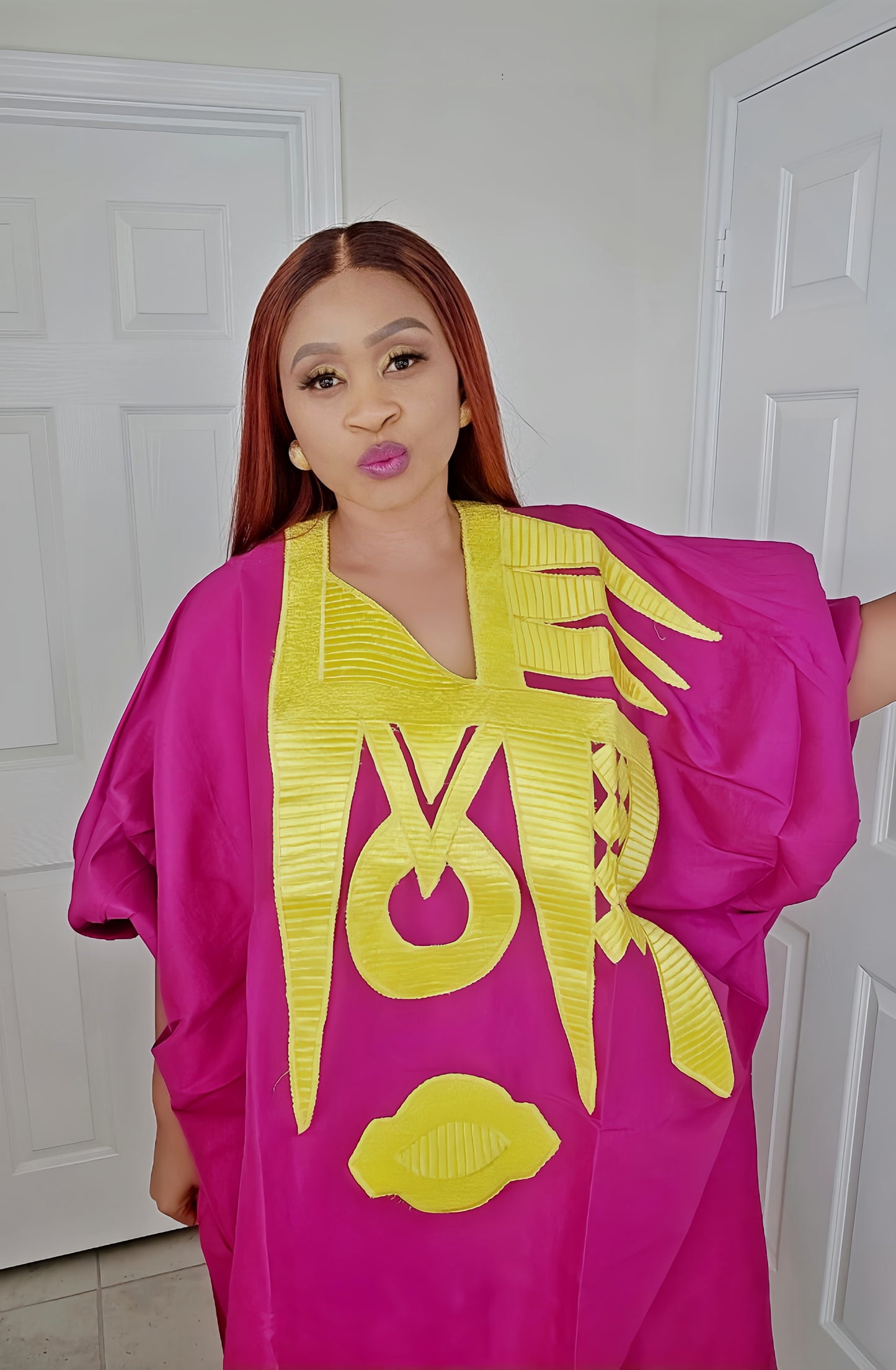 Omalicha – Rich Aunty Embroidered Bubu Dress Agbada Kaftan
