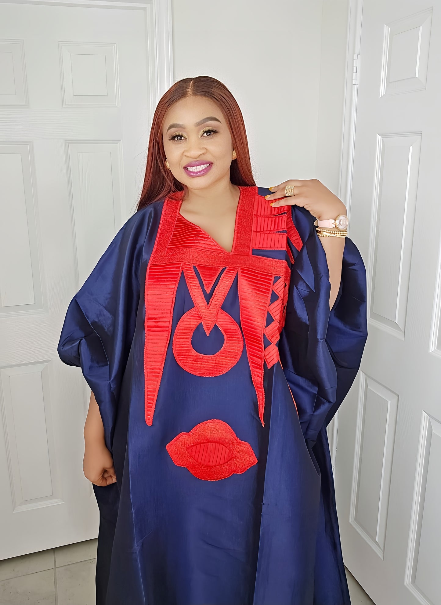 Omalicha – Rich Aunty Embroidered Bubu Dress Agbada Kaftan