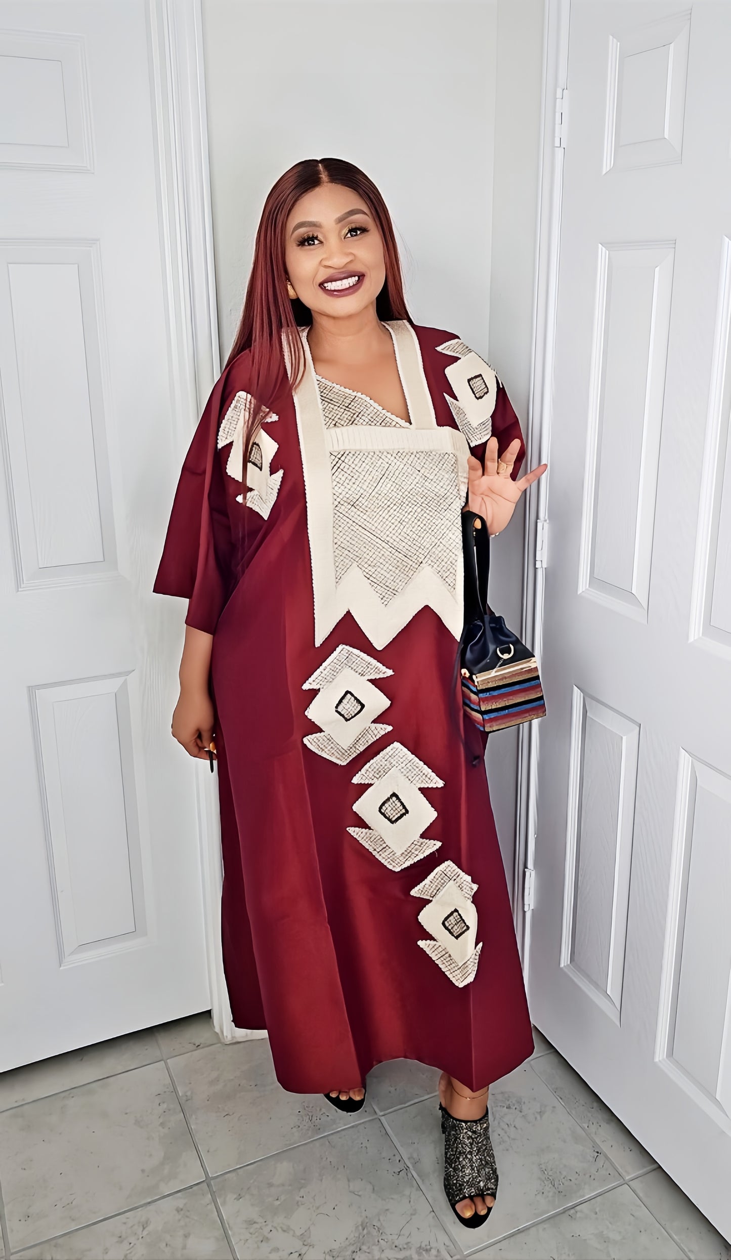 Omalicha – Rich Aunty Embroidered Bubu Agbada Kaftan