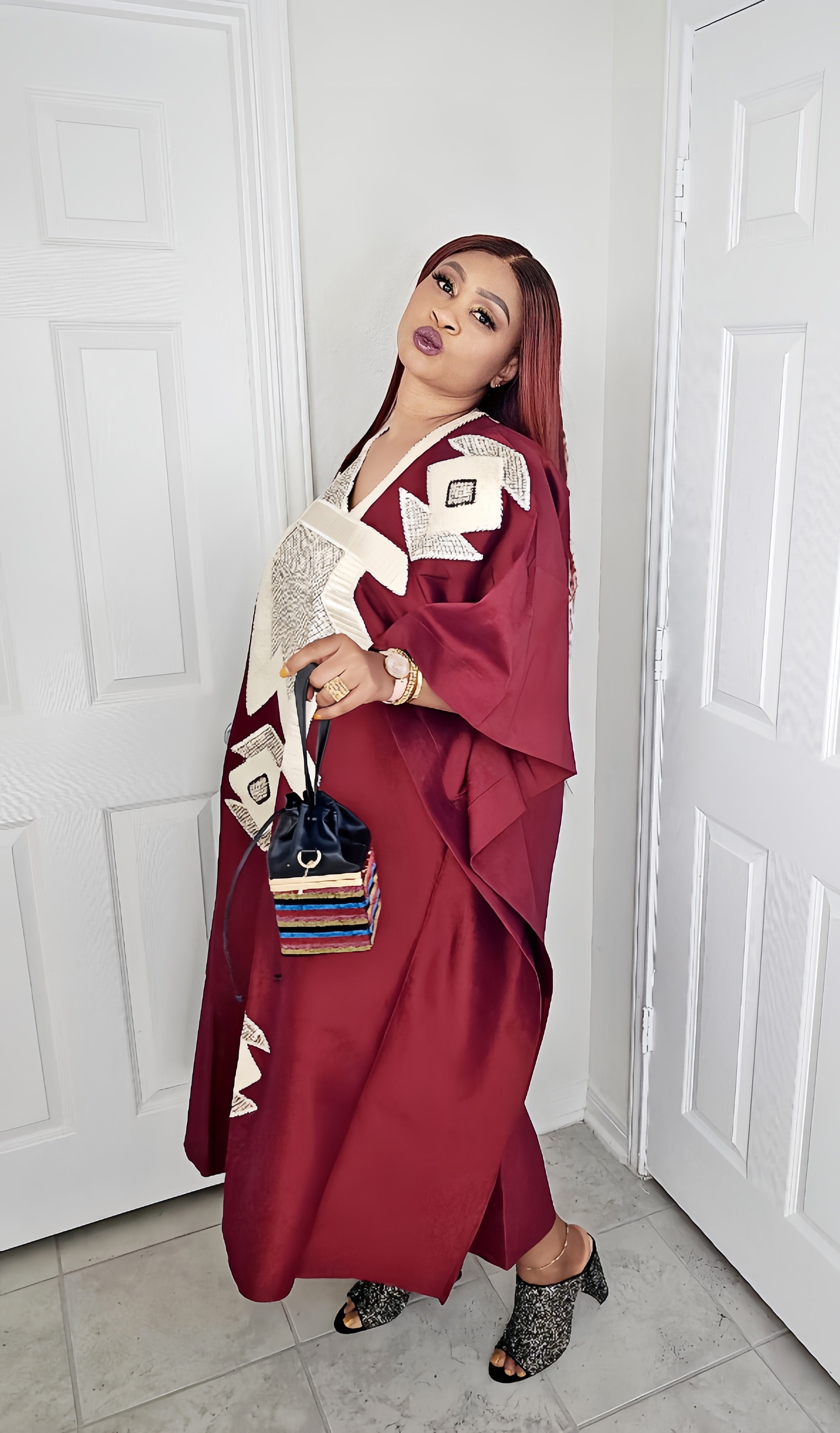 Omalicha Rich Aunty Embroidered Bubu Agbada Kaftan