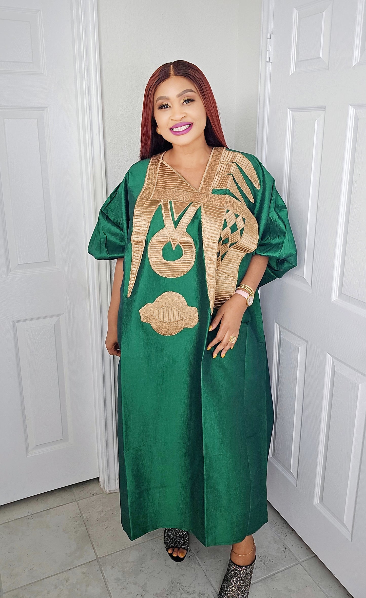 Omalicha – Rich Aunty Embroidered Bubu Agbada Kaftan