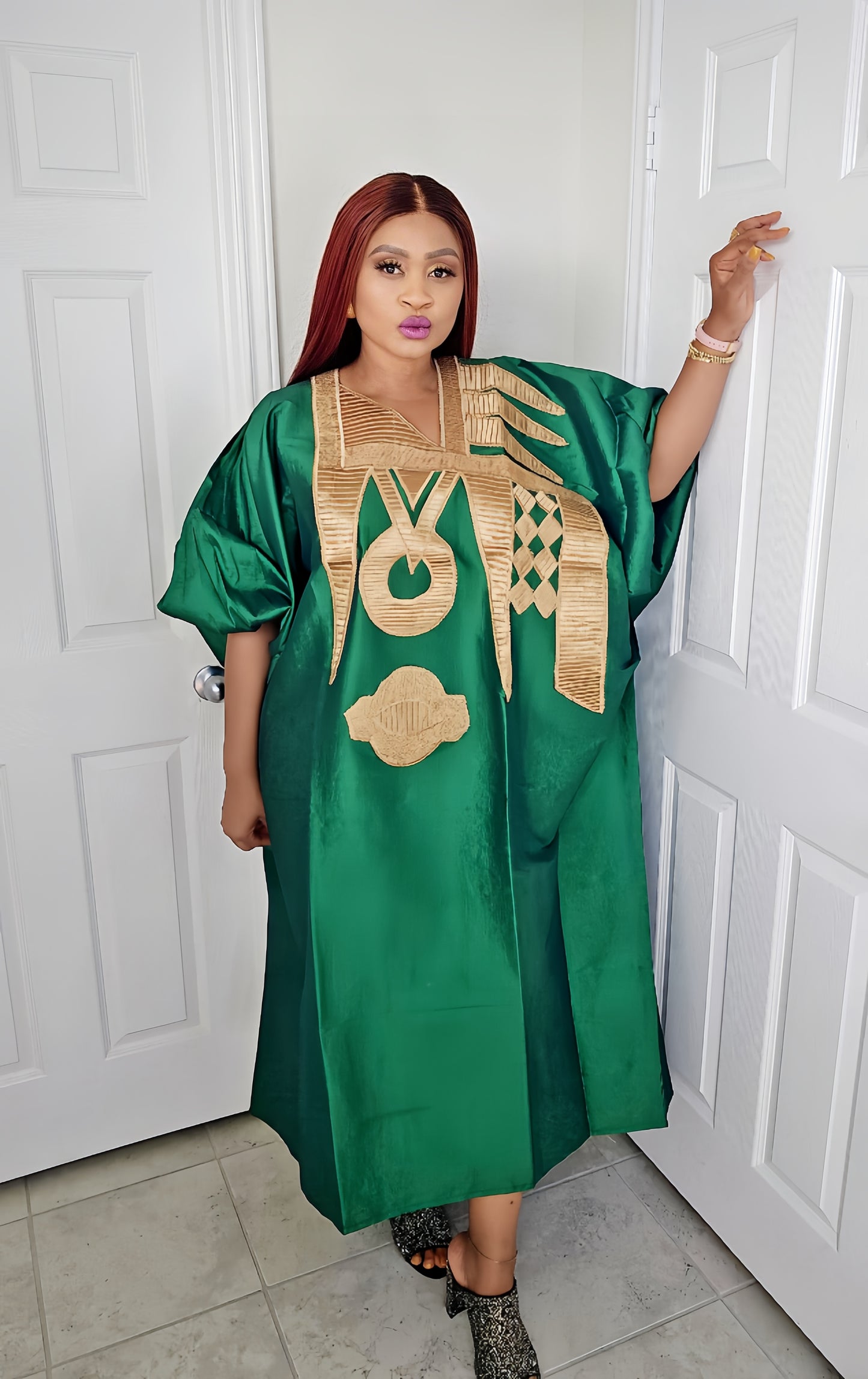 Omalicha – Rich Aunty Embroidered Bubu Agbada Kaftan