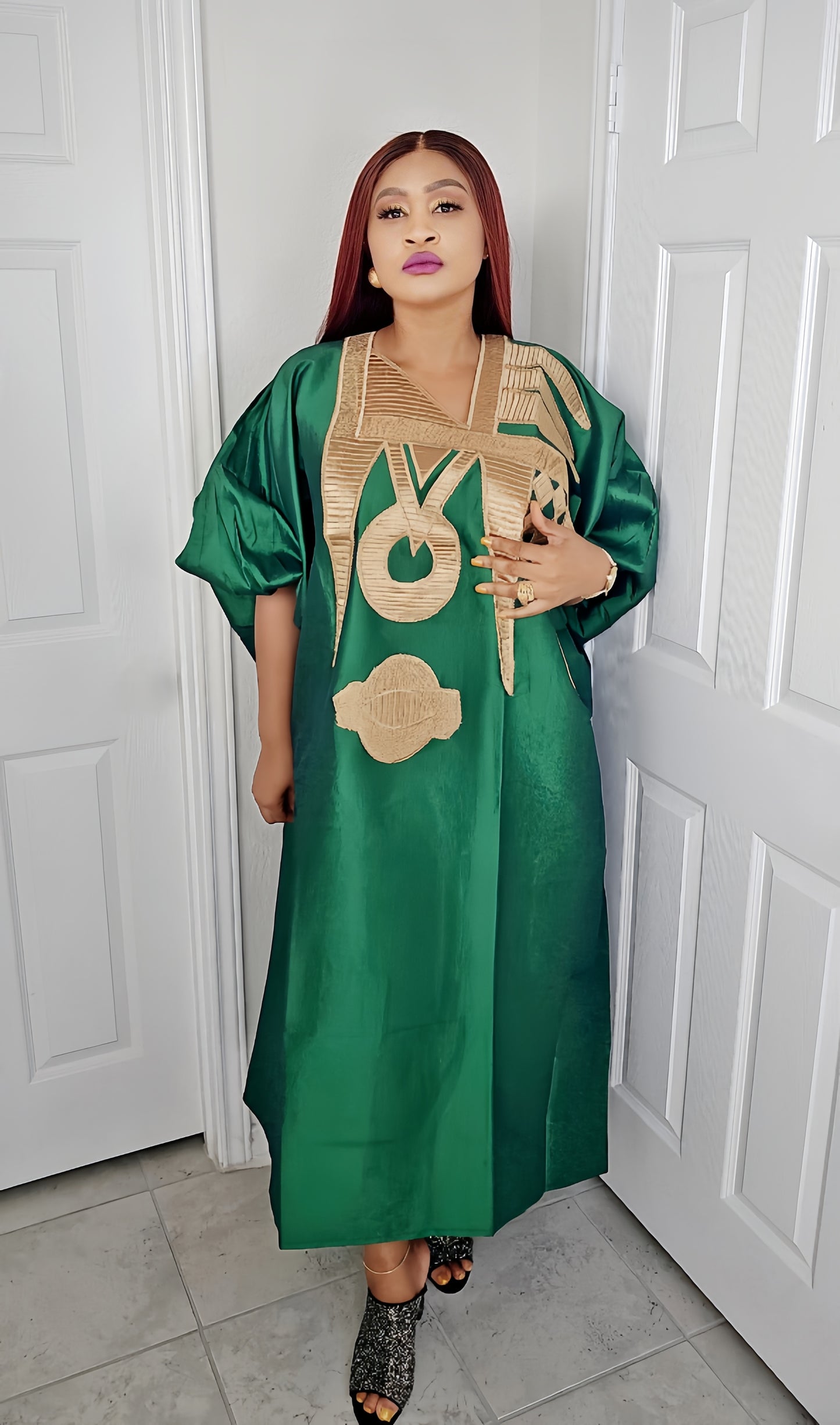 Omalicha – Rich Aunty Embroidered Bubu Agbada Kaftan