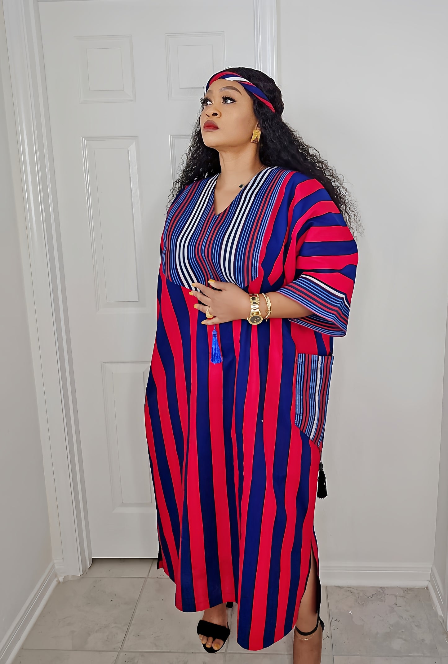 Tiwalola – Rich Aunty Bubu Midi length with Matching Scarf