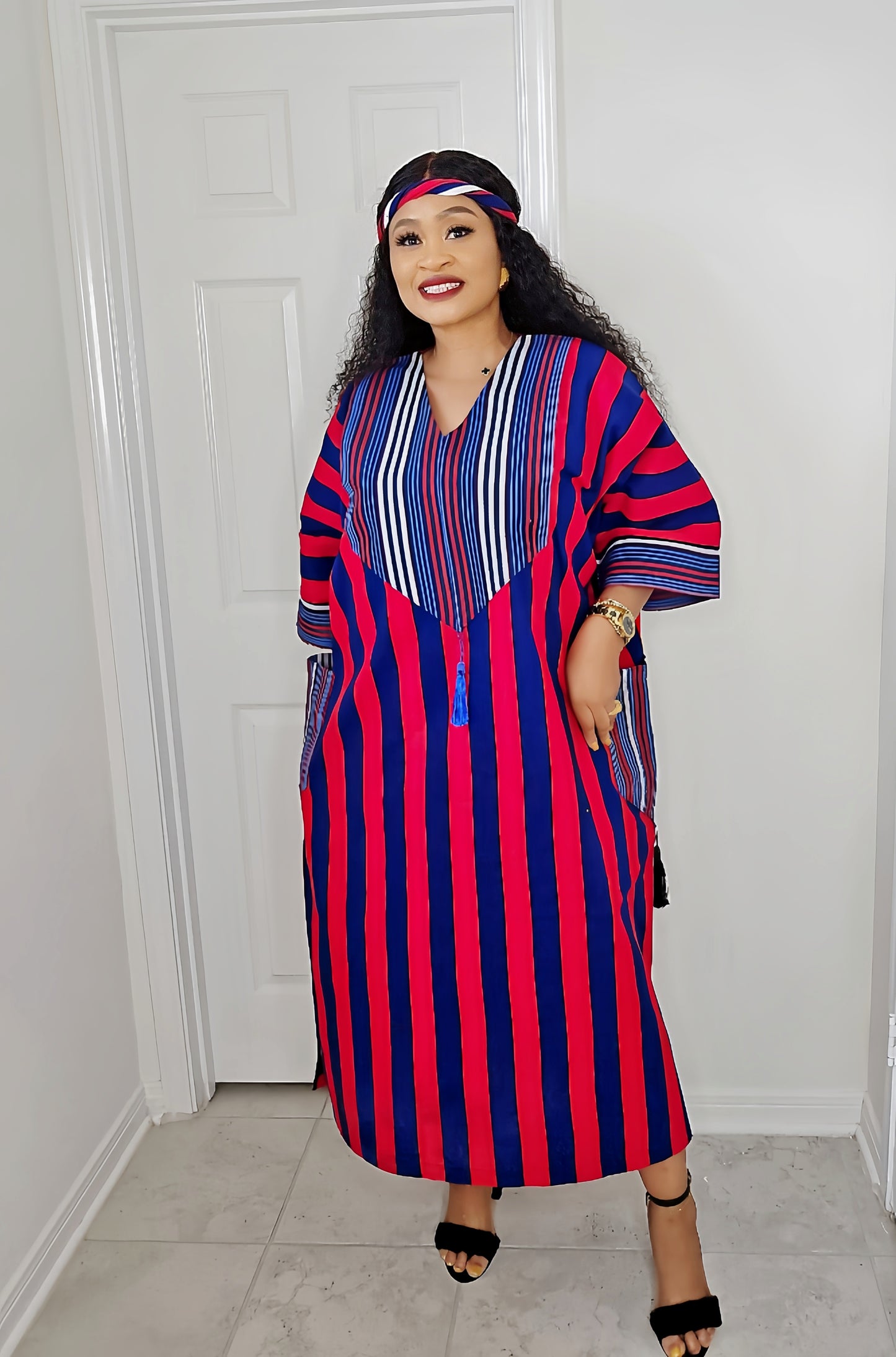 Tiwalola – Rich Aunty Bubu Midi length with Matching Scarf