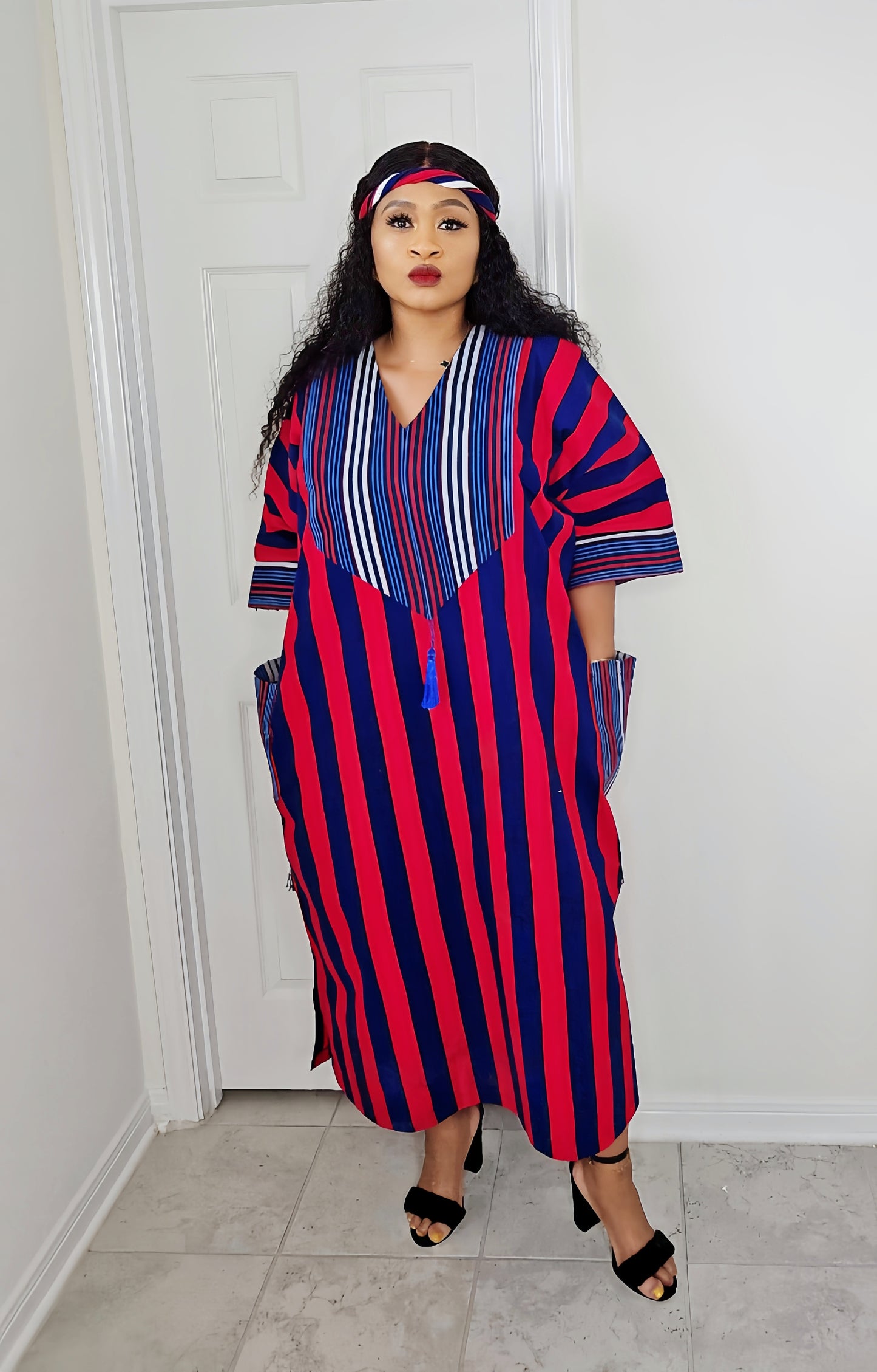 Tiwalola – Rich Aunty Bubu Midi length with Matching Scarf