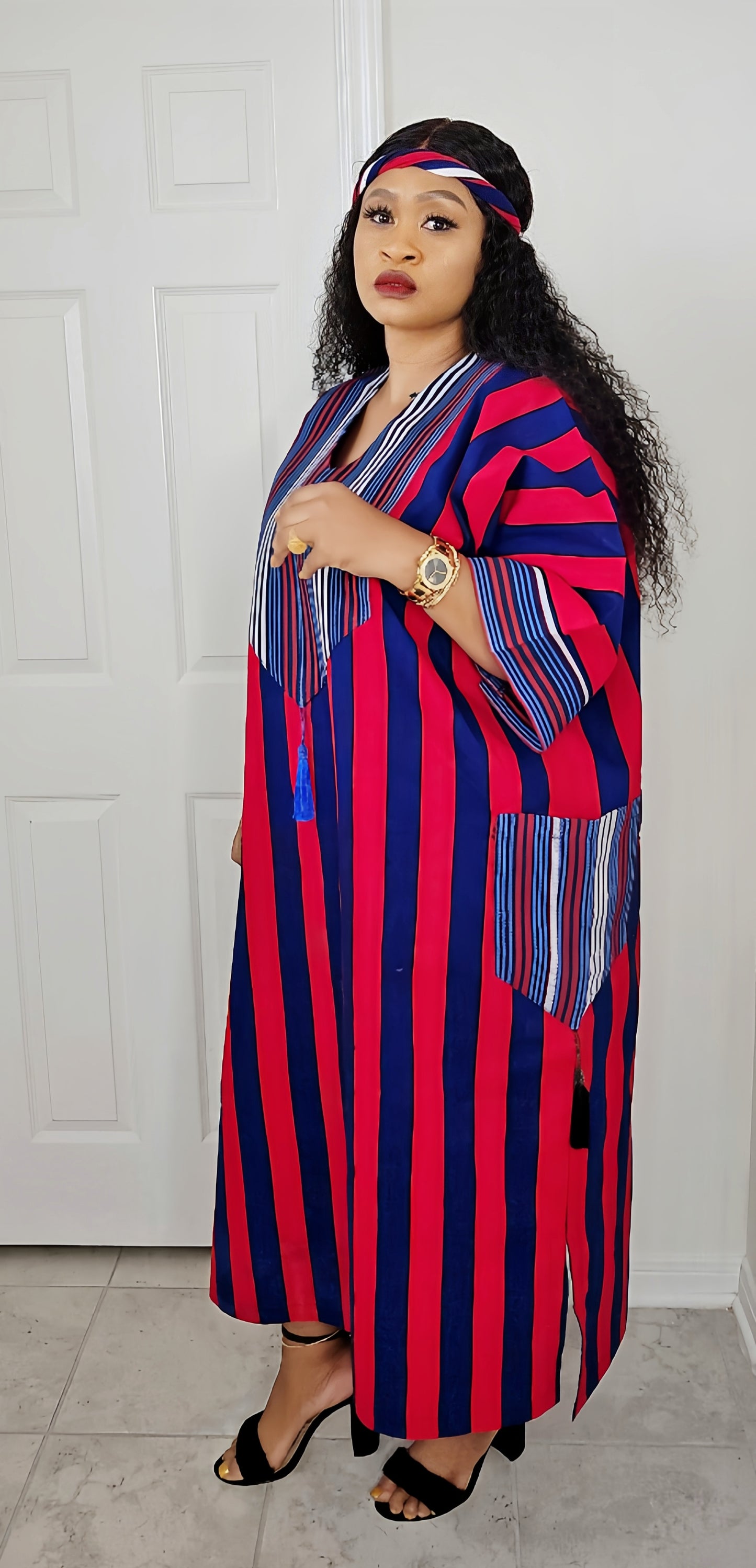 Tiwalola – Rich Aunty Bubu Midi length with Matching Scarf