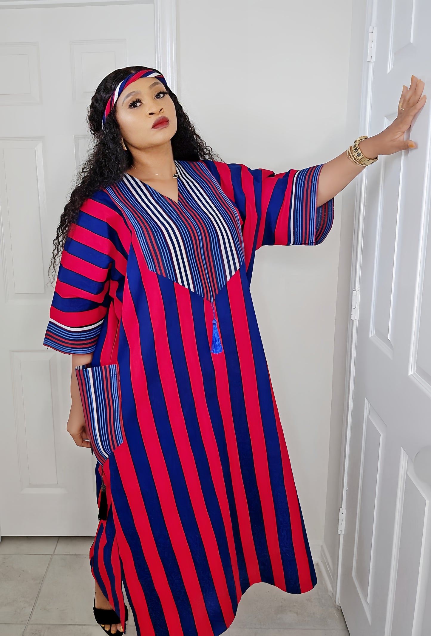 Tiwalola – Rich Aunty Bubu Midi length with Matching Scarf