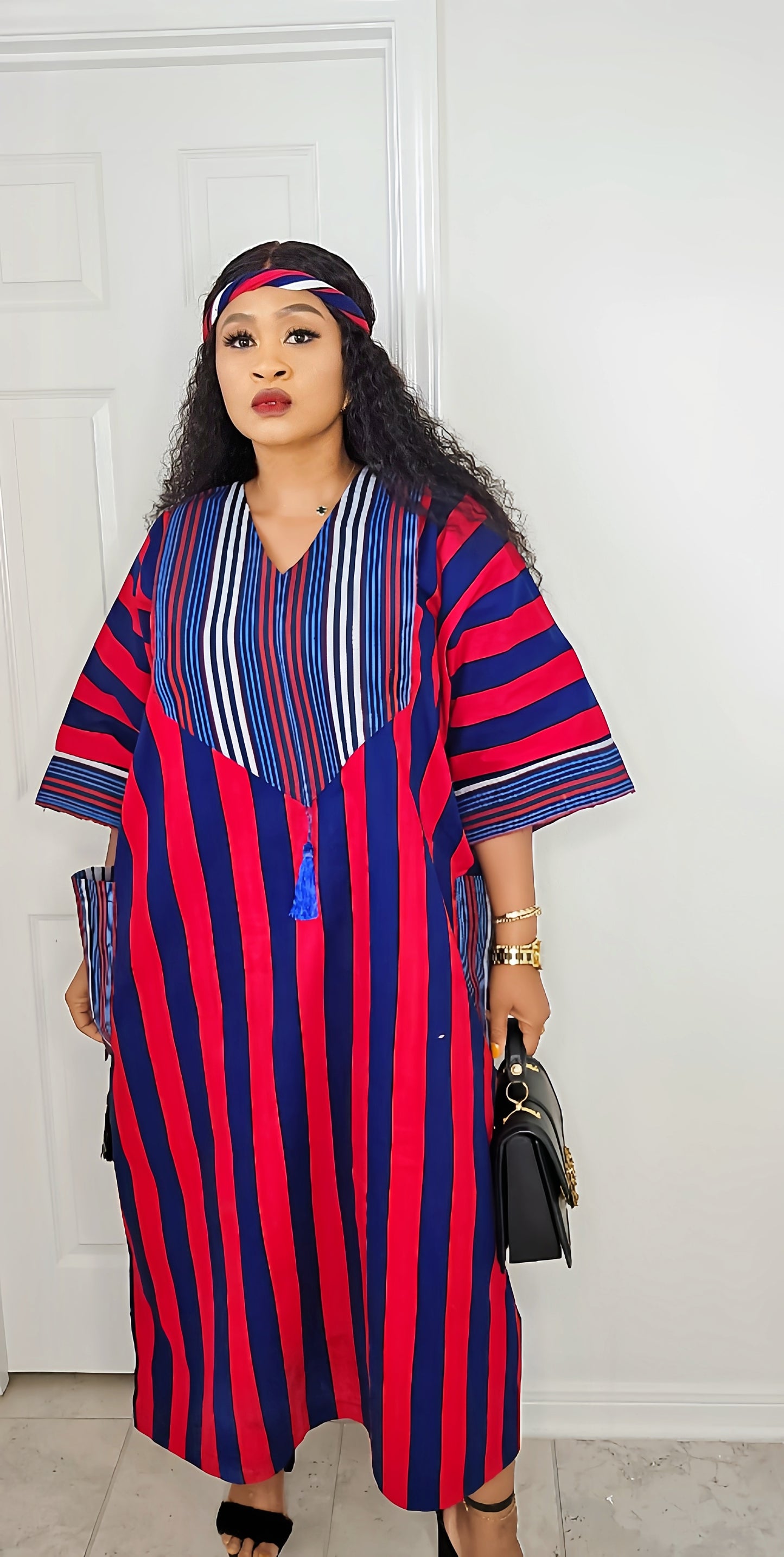 Tiwalola – Rich Aunty Bubu Midi length with Matching Scarf