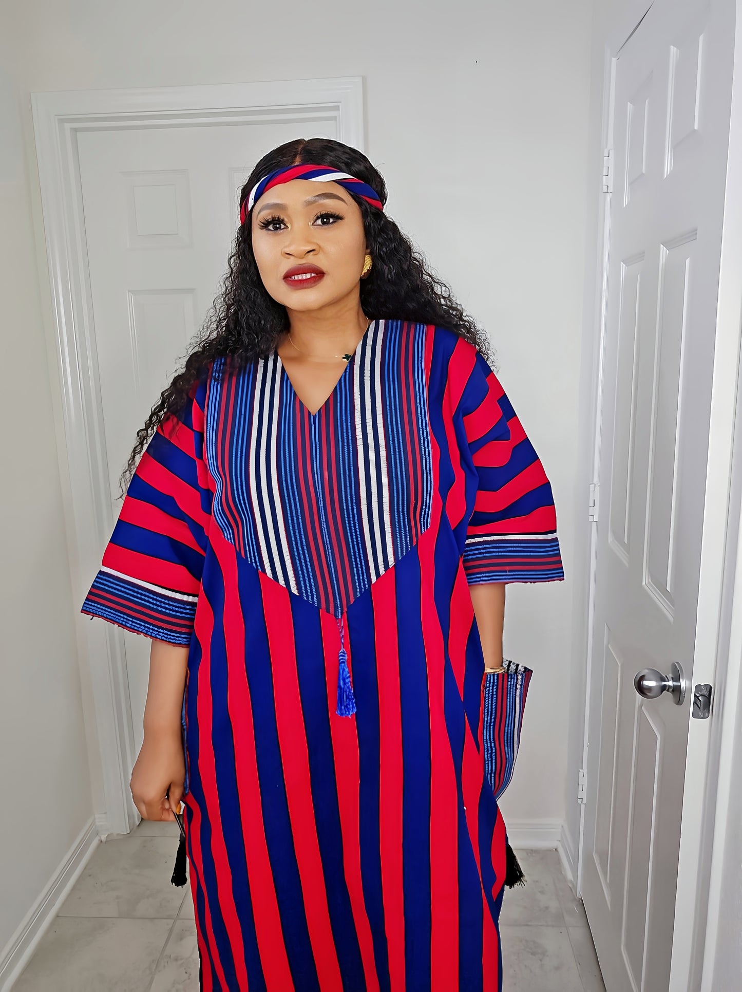 Tiwalola – Rich Aunty Bubu Midi length with Matching Scarf