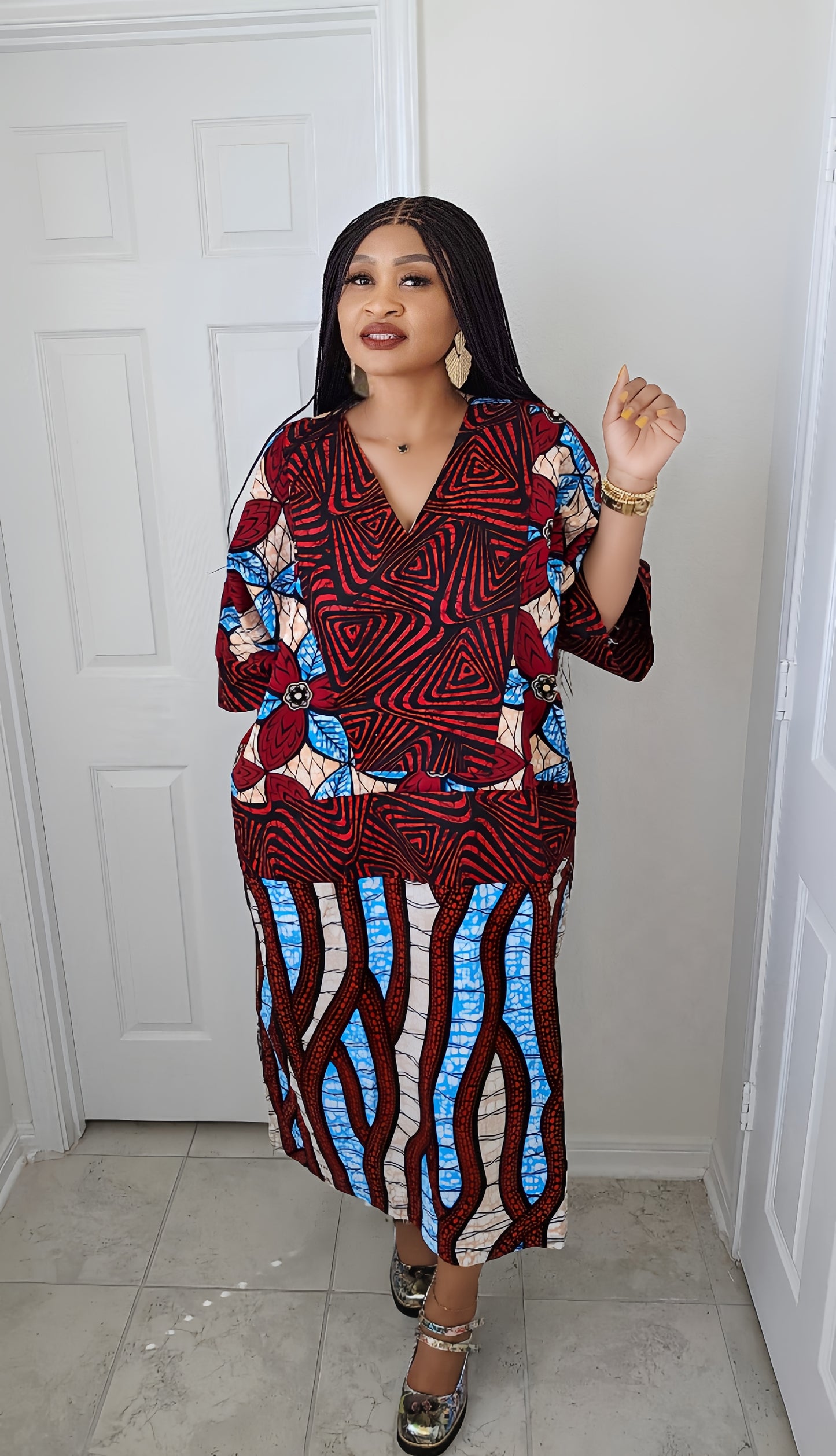 Tiwalola – Rich Aunty Bubu Midi length with Matching Scarf