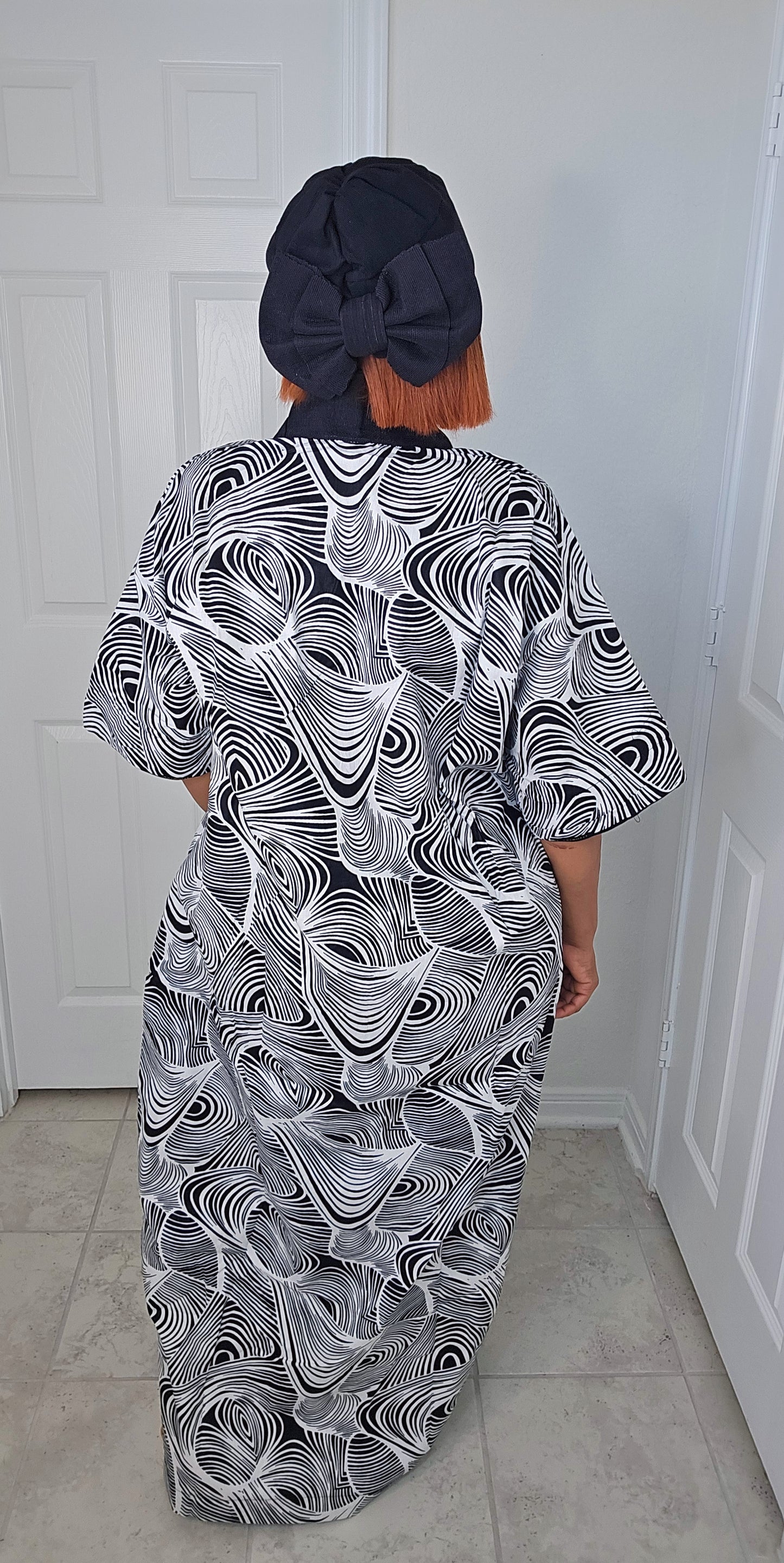 TARI BUBU – Aso-Oke Embroidered Bubu Boubou Kaftan Style with Aso-Oke Cap