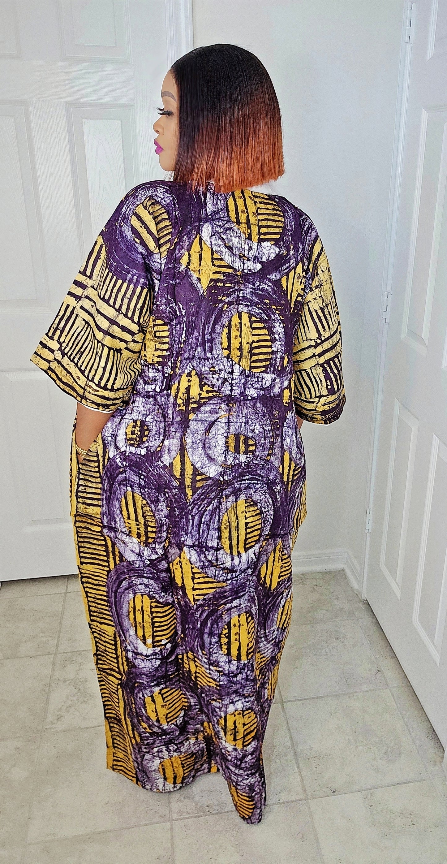 TARI BUBU – Aso-Oke Embroidered Bubu Boubou Kaftan Style with Matching Scarf