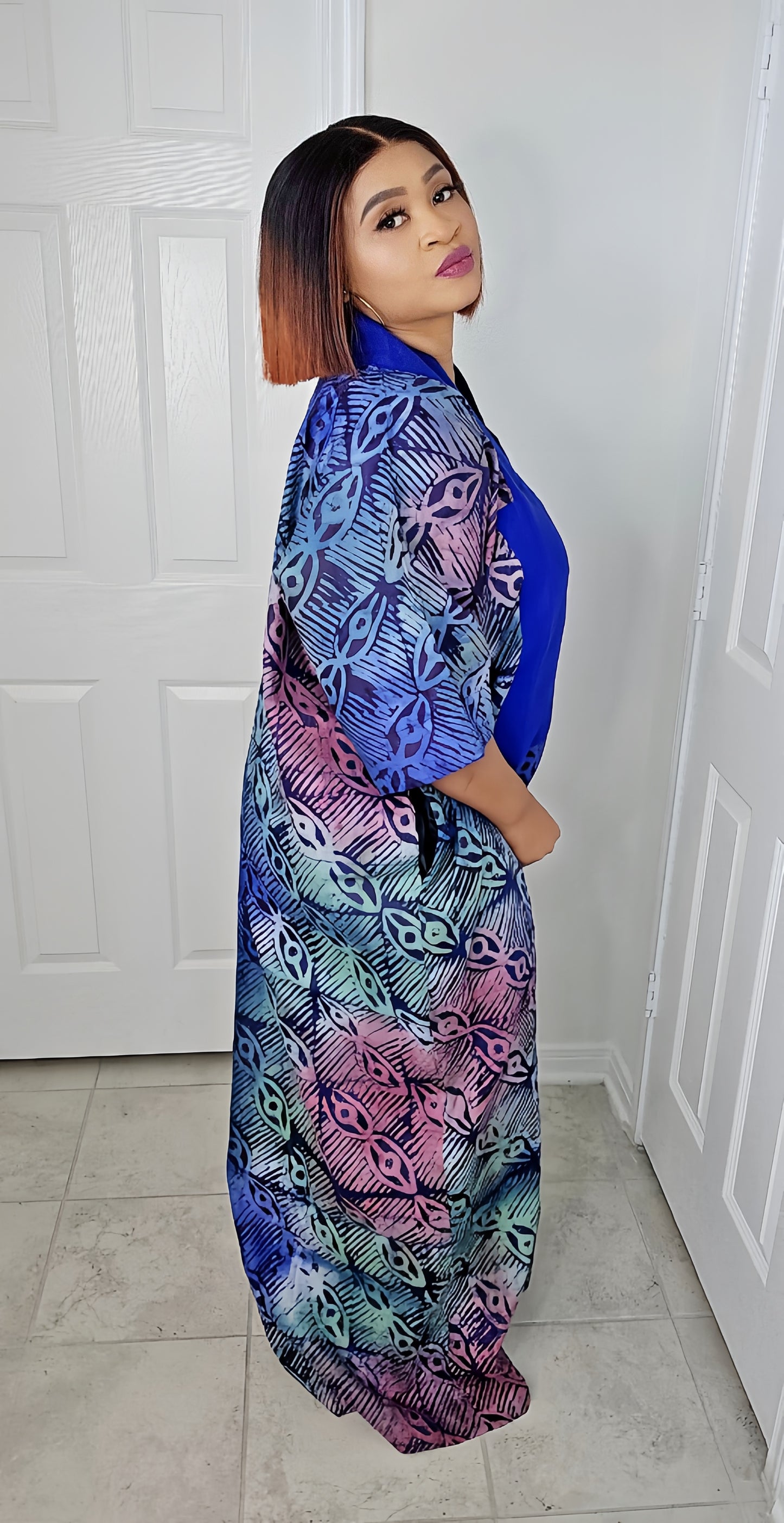 TARI BUBU – Aso-Oke Embroidered Bubu Boubou Kaftan Style with Matching Scarf