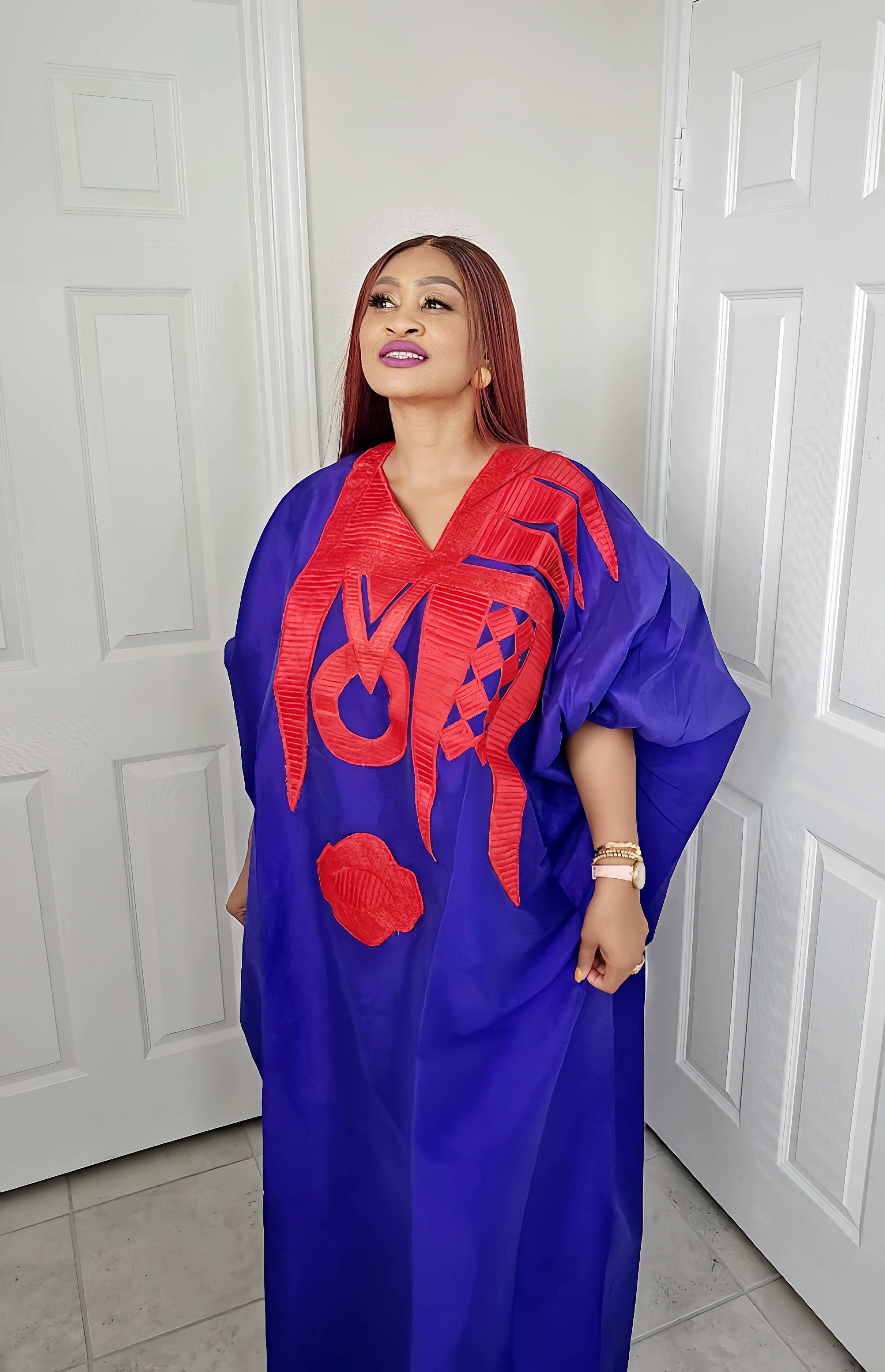 Omalicha Rich Aunty Embroidered Bubu Dress