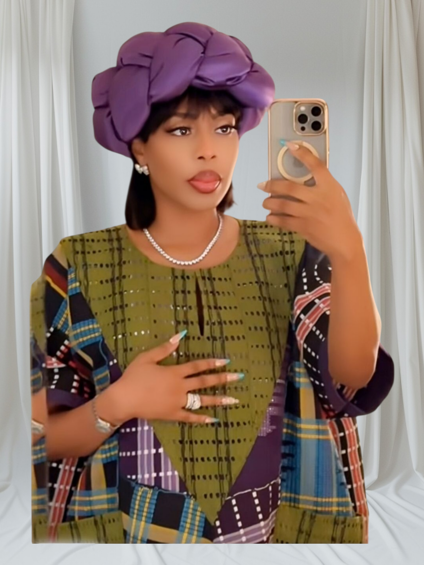 Rich Aunty Bubu – Aso-Oke Patched Design Edition( BESTSELLER)- PRE-ORDER ONLY