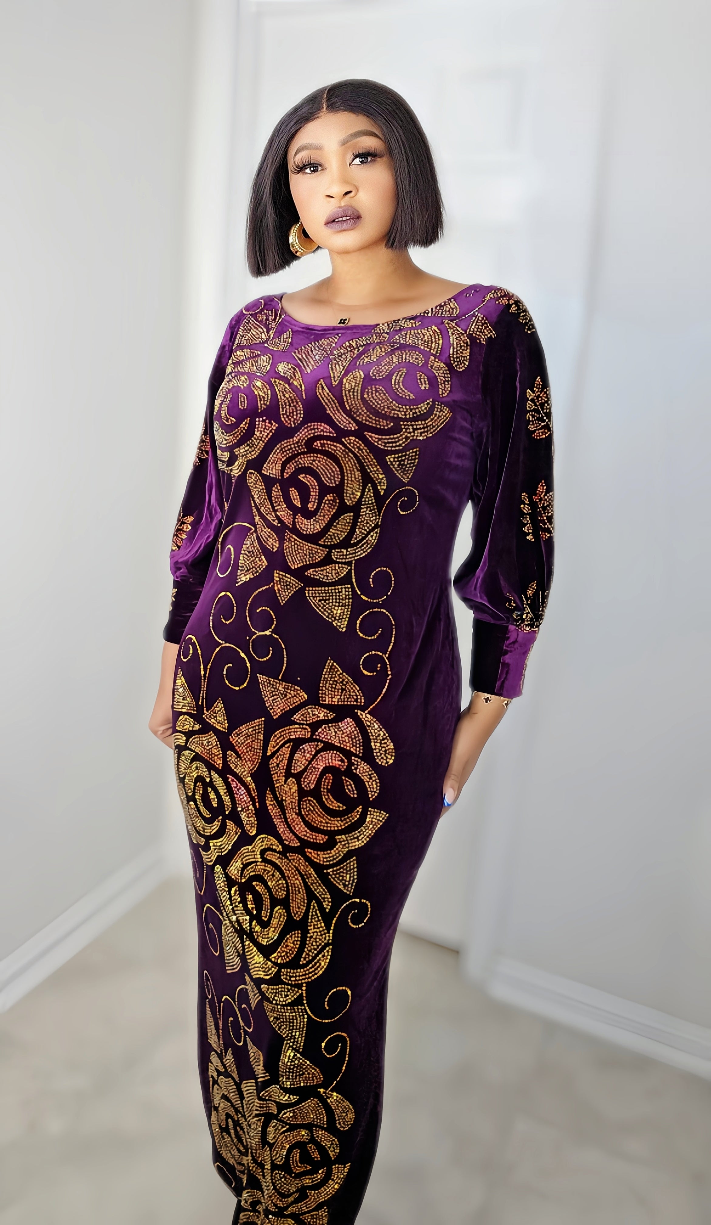 Nee Blinged Velvet Dress